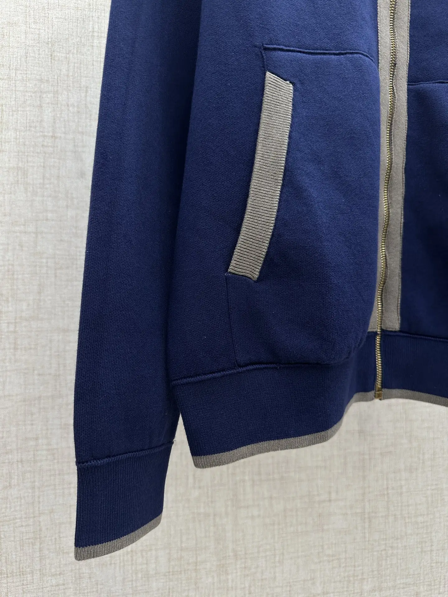 Louis Vuitton Contrast-Trim Cotton Bomber Jacket D40522641 — view 5