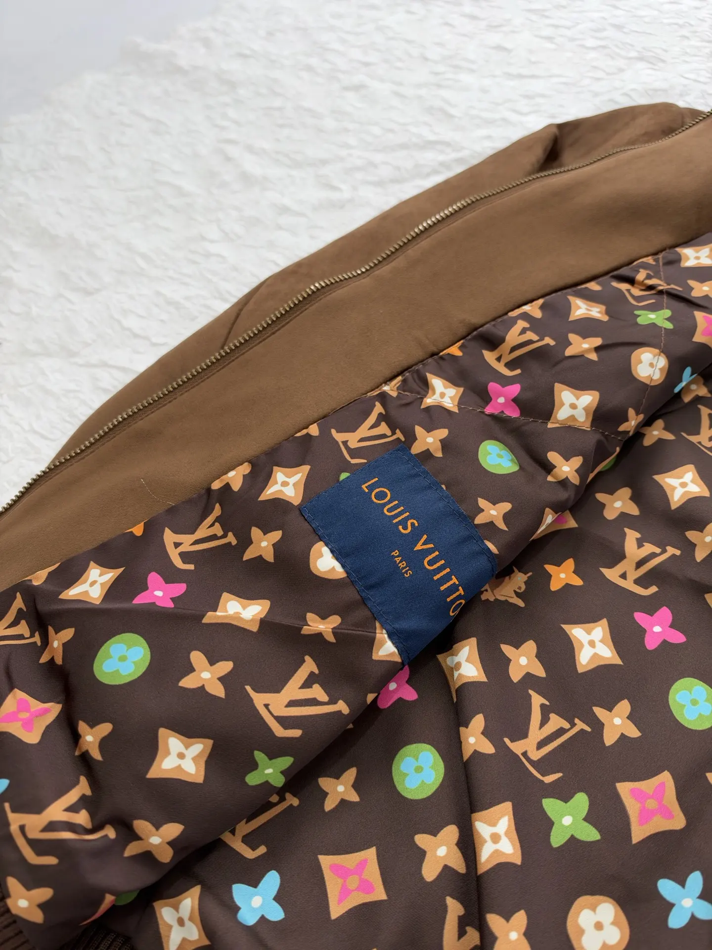Embroidered Suede Blouson Bomber Jacket D40820485 — view 10
