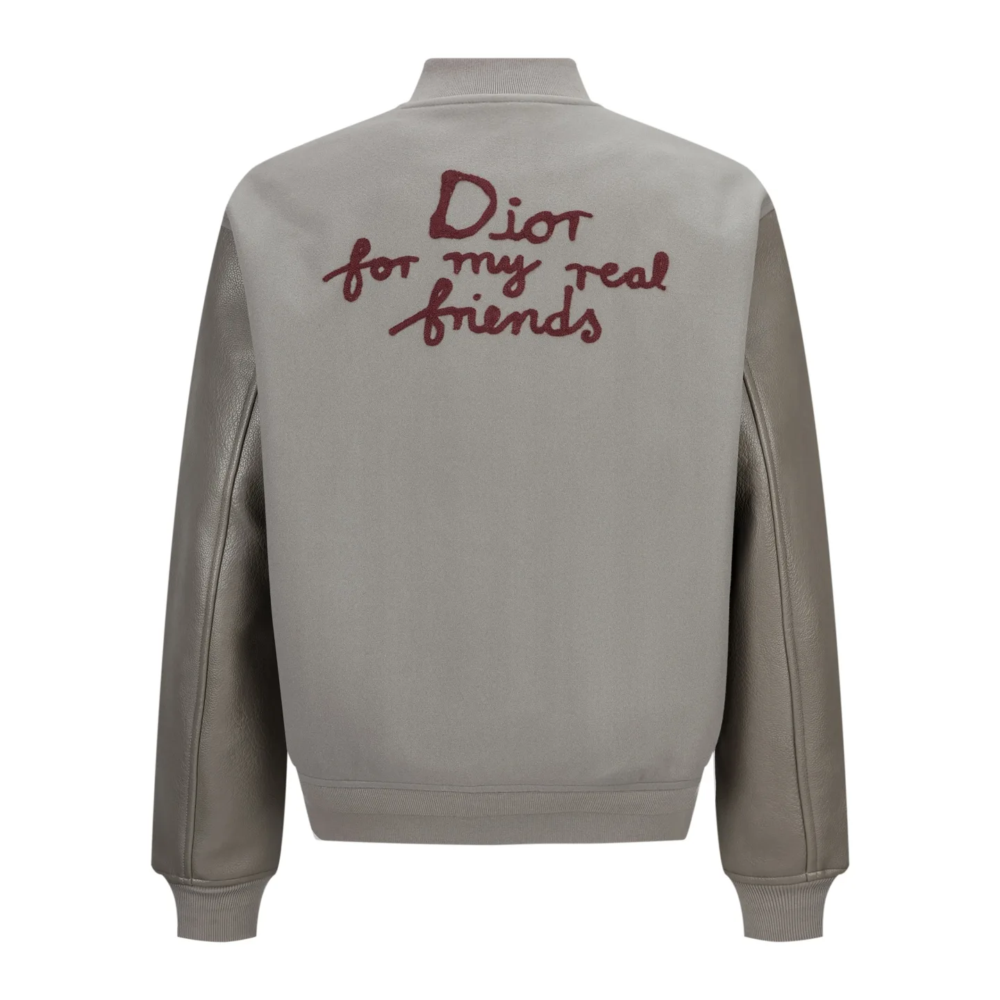 Leather-Sleeved Wool Blend Varsity Jacket D41022484 — view 2