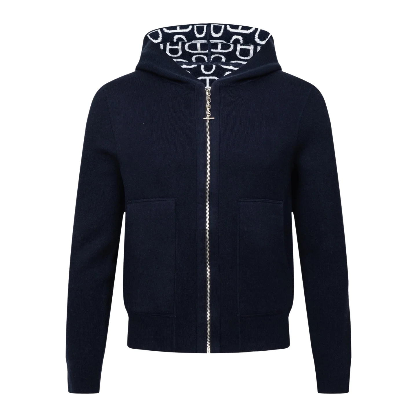 Reversible Chaine d'Ancre Jacquard Cashmere Hoodie D41022339