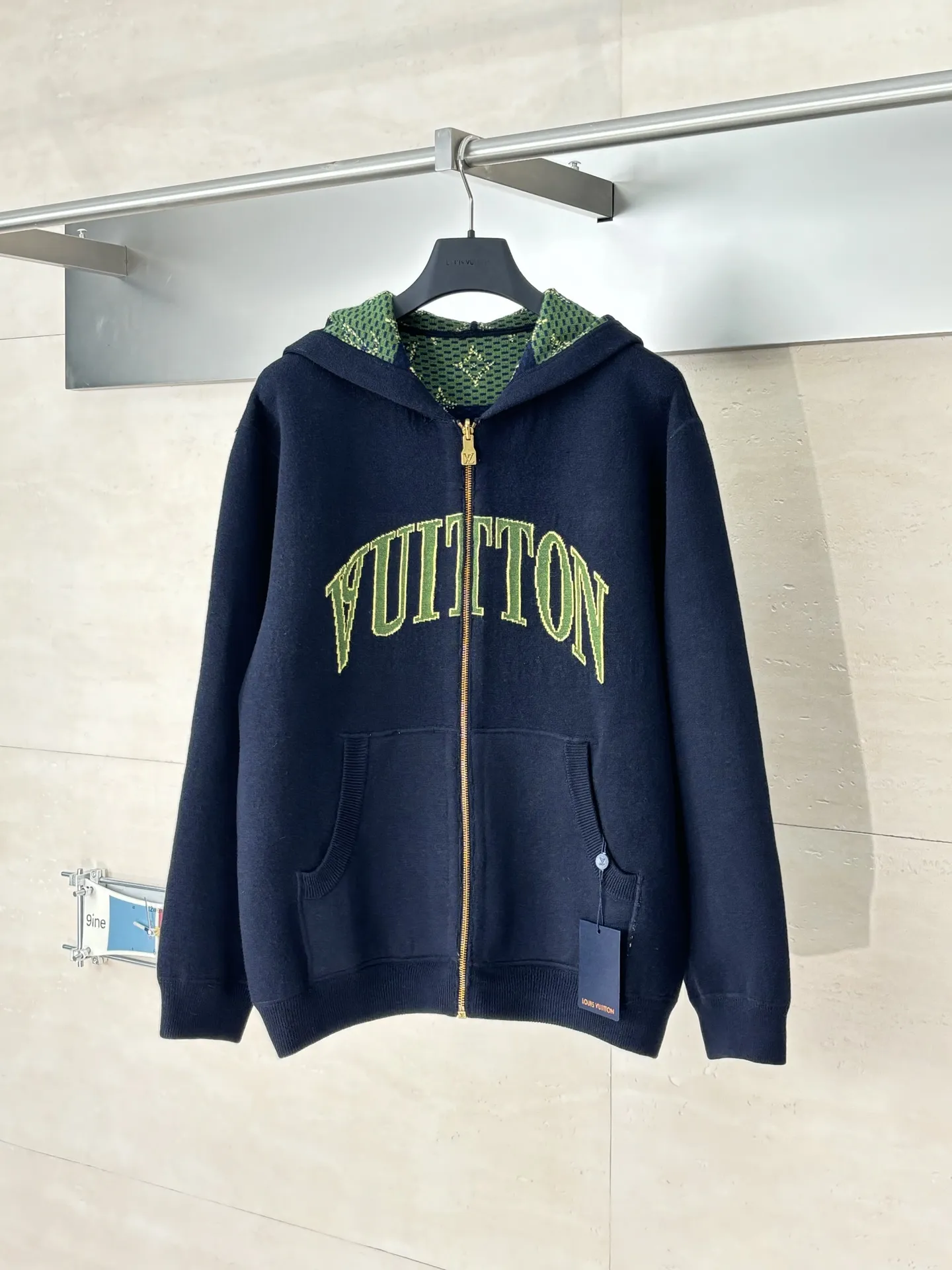 Reversible Monogram Jacquard Knit Hoodie D41521992