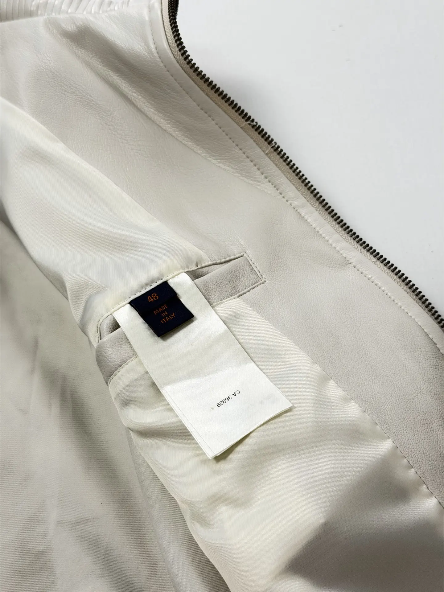 Laser-Cut Monogram Leather Harrington Jacket D41522021 — view 10