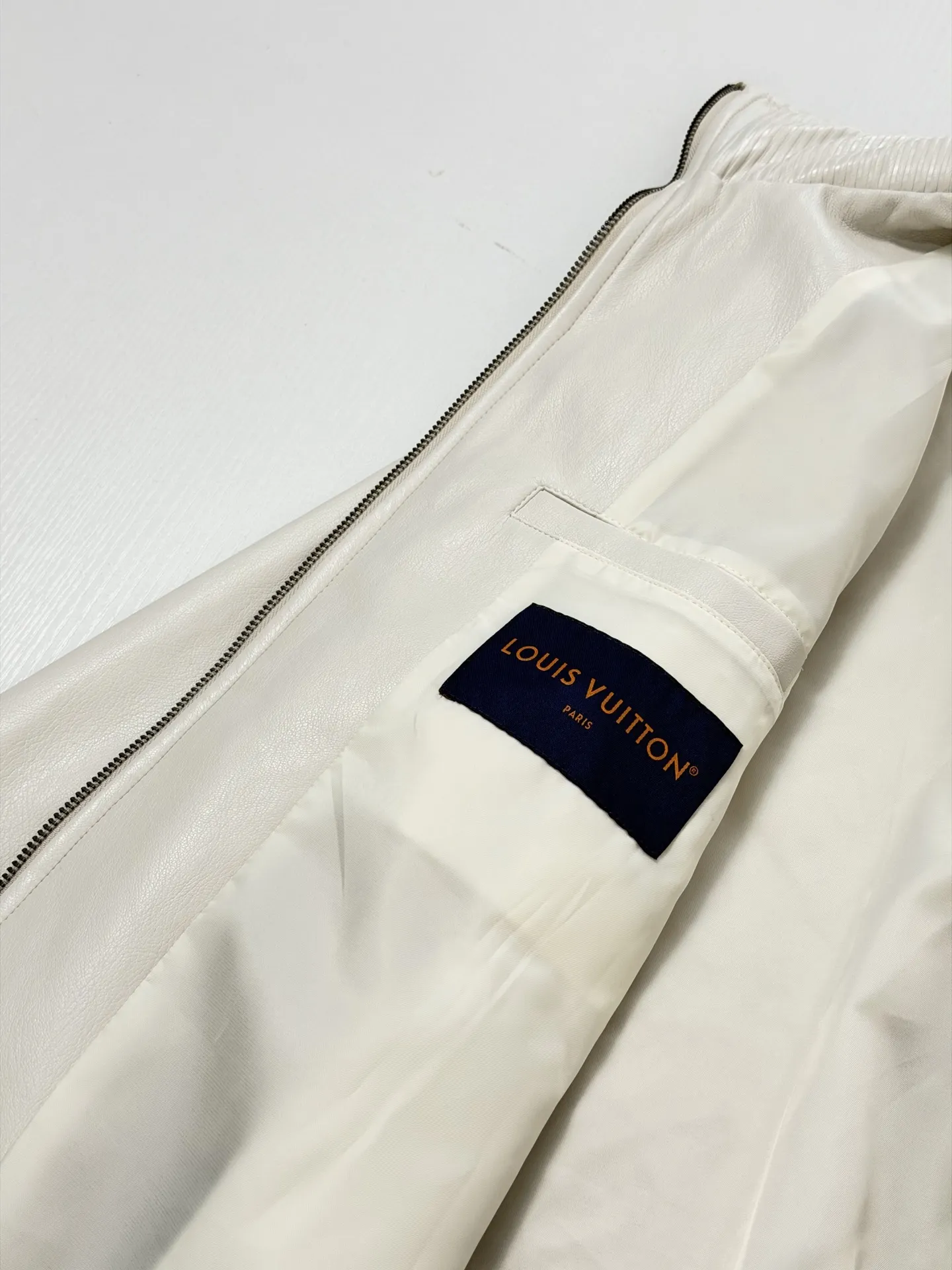 Laser-Cut Monogram Leather Harrington Jacket D41522021 — view 11