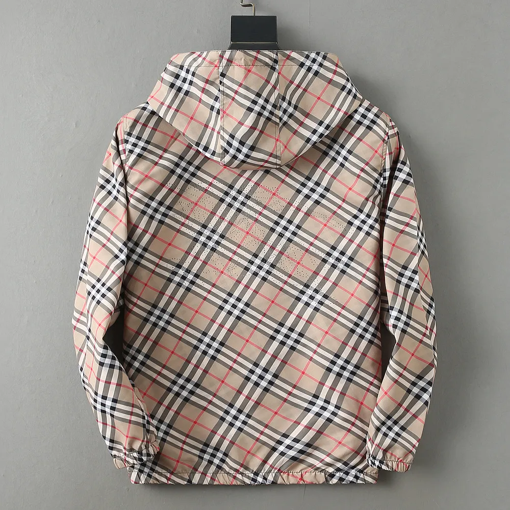 Check Print Hooded Windbreaker Jacket D42024606 — view 2
