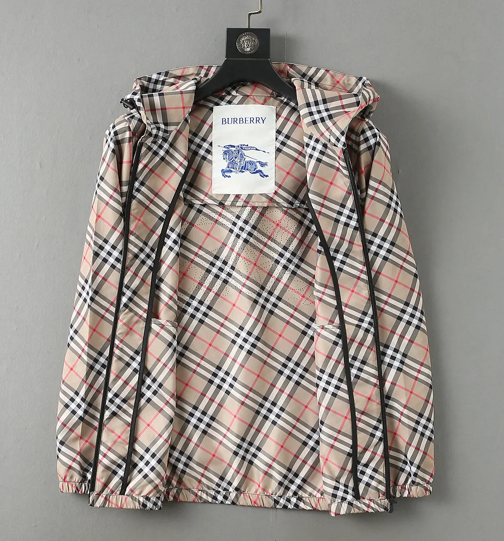 Check Print Hooded Windbreaker Jacket D42024606 — view 3