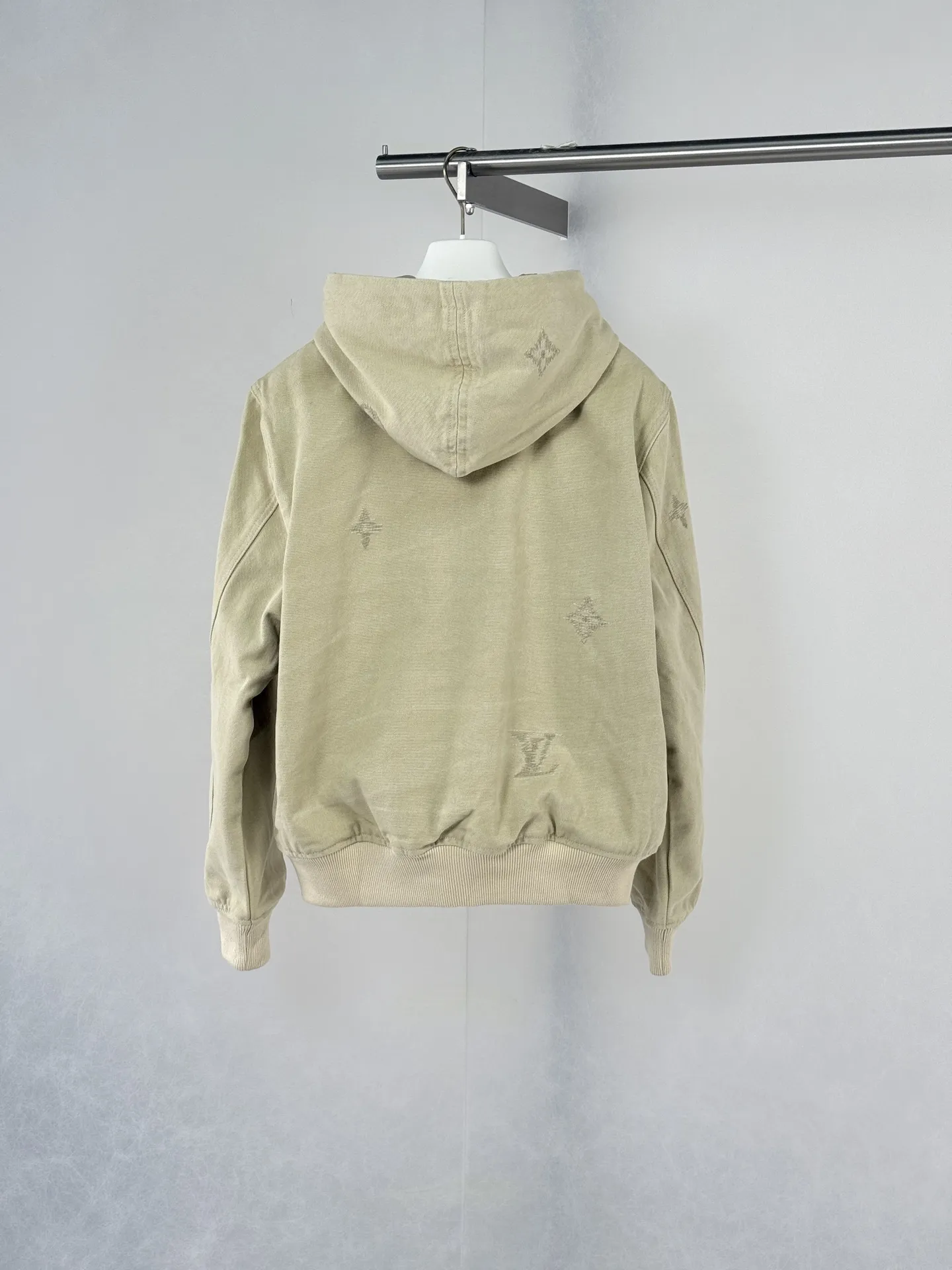 Embroidered Washed Canvas Hooded Jacket D42022022 — view 2