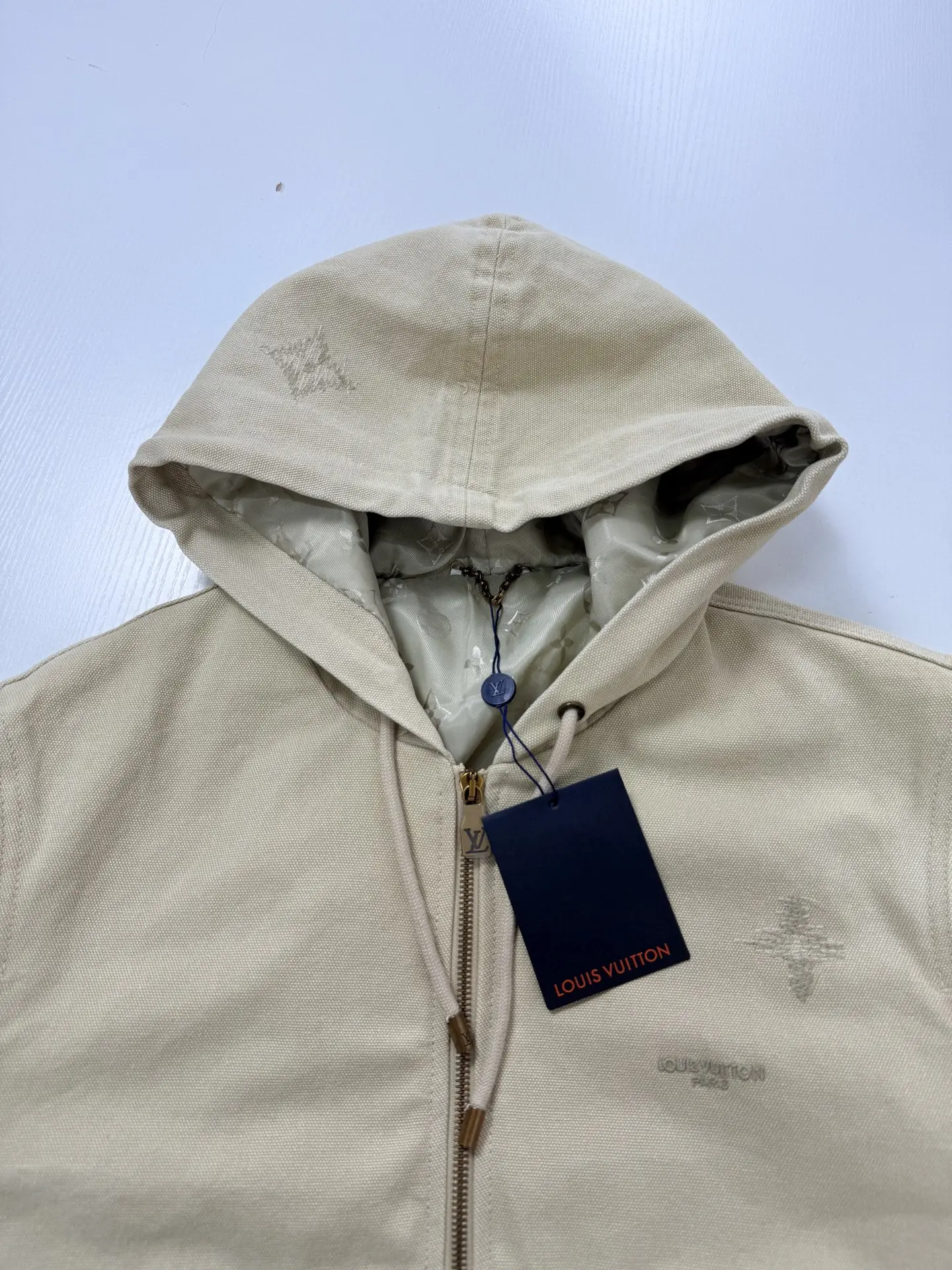 Embroidered Washed Canvas Hooded Jacket D42022022 — view 4