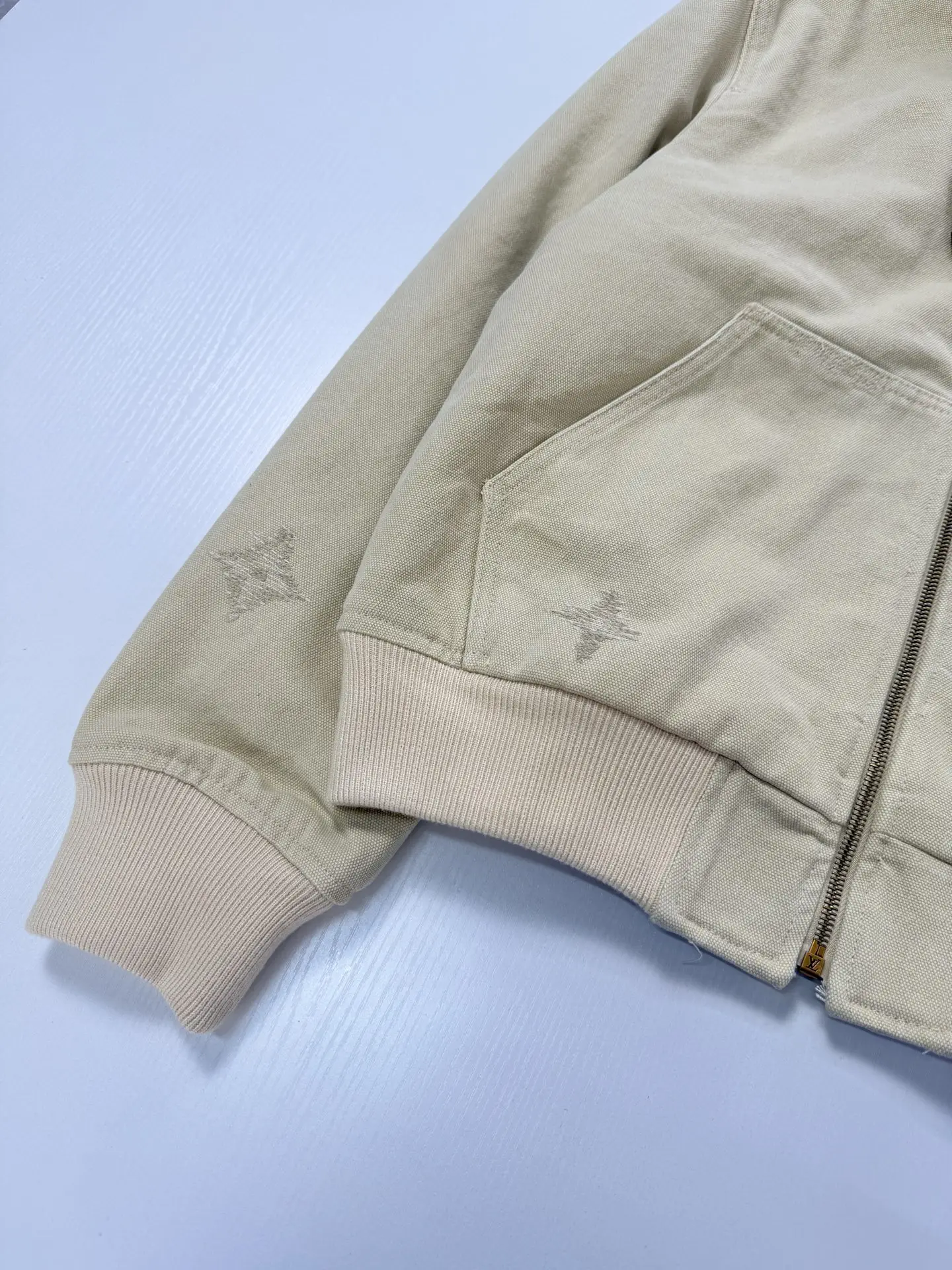 Embroidered Washed Canvas Hooded Jacket D42022022 — view 5