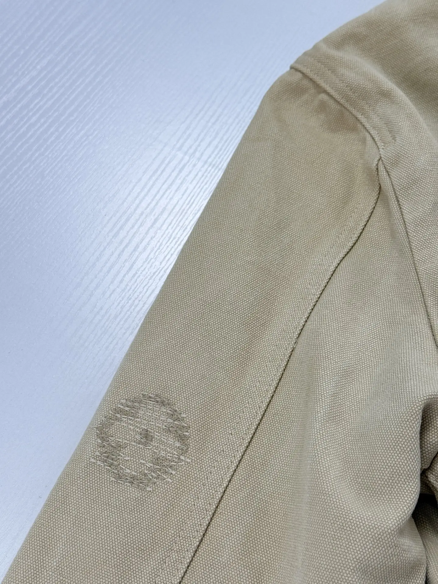 Embroidered Washed Canvas Hooded Jacket D42022022 — view 12