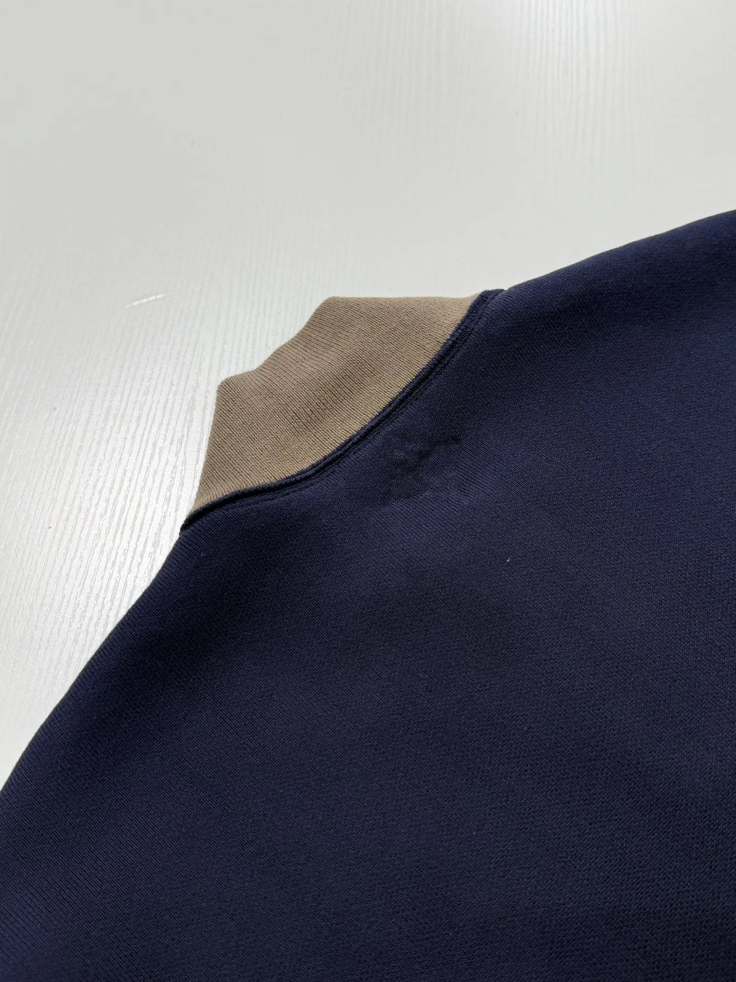 Contrast Ribbed Knit Zip-Up Jacket D42022030 — view 5
