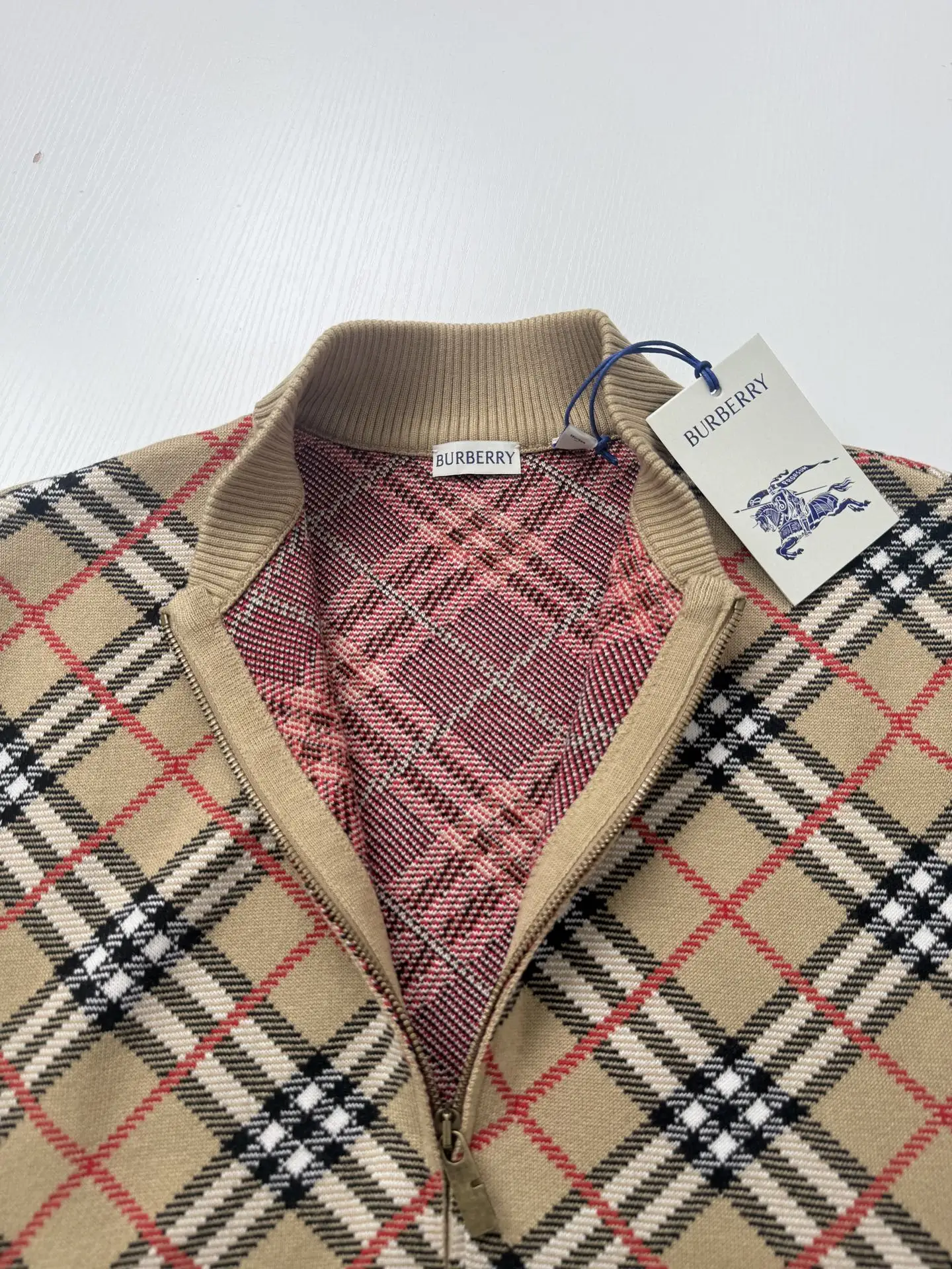 Check Knit Bomber Jacket D42021996 — view 4