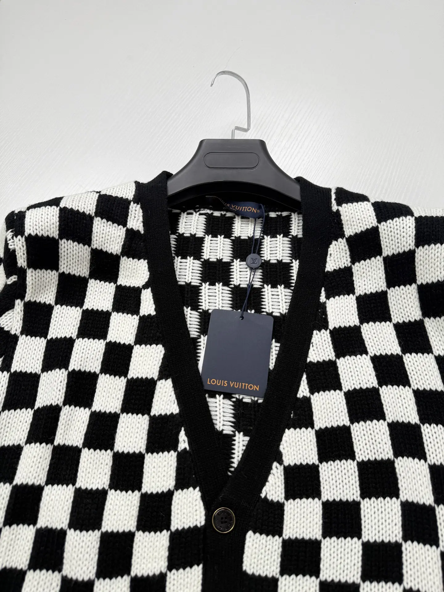 Damier Embroidered Knit Cardigan D42521995 — view 4