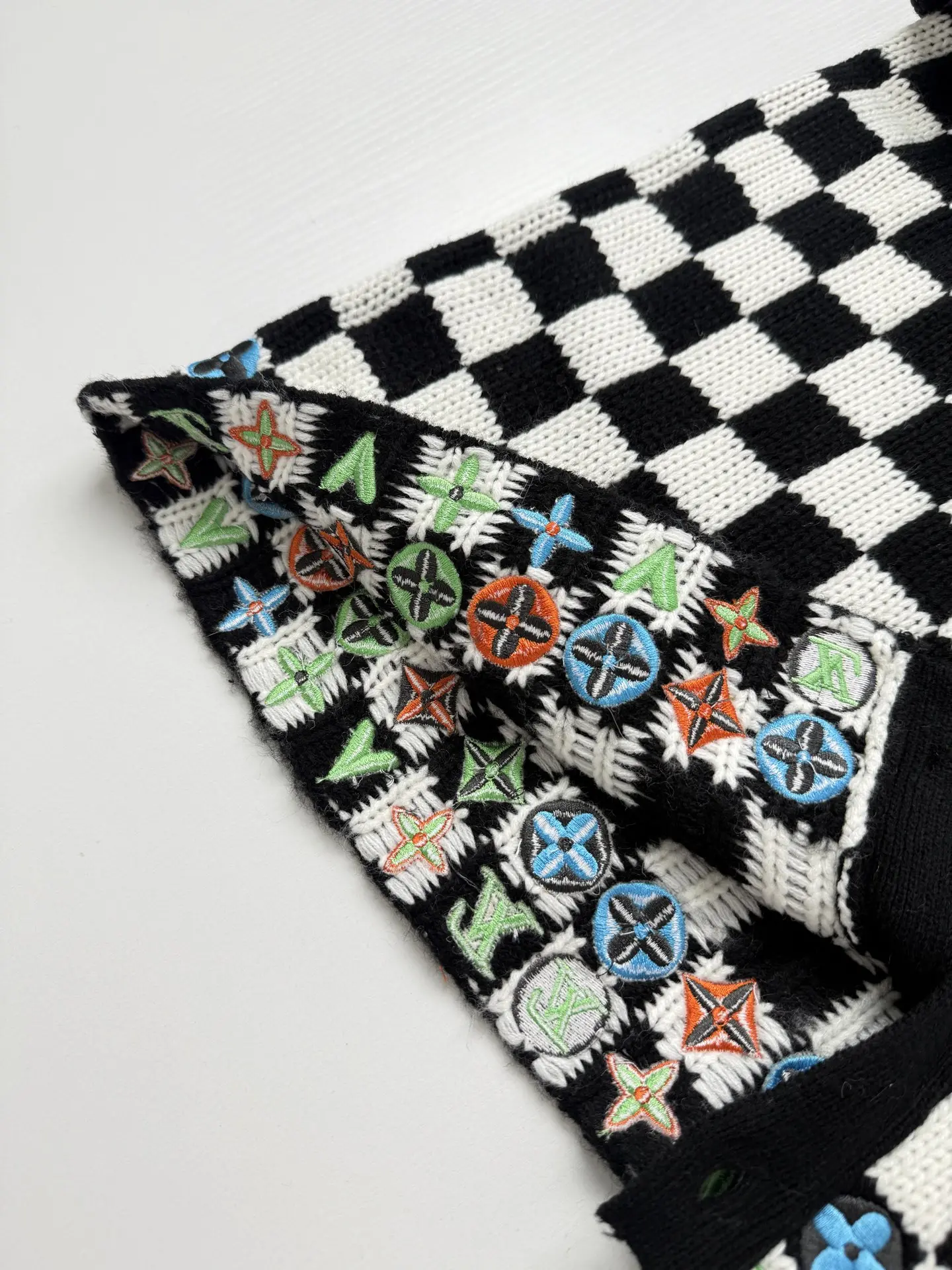 Damier Embroidered Knit Cardigan D42521995 — view 7