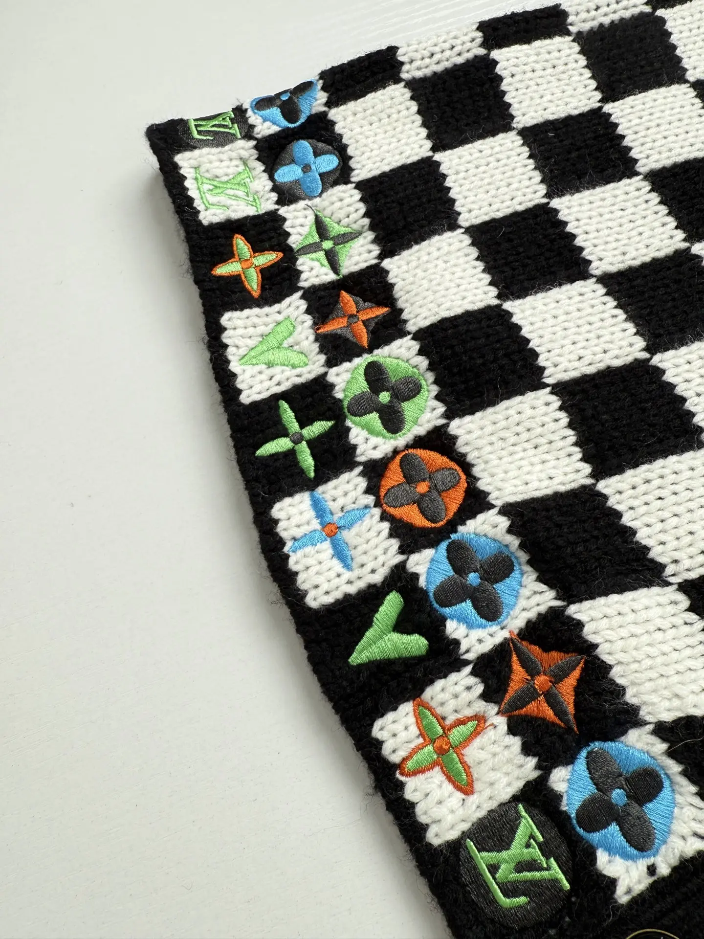 Damier Embroidered Knit Cardigan D42521995 — view 8