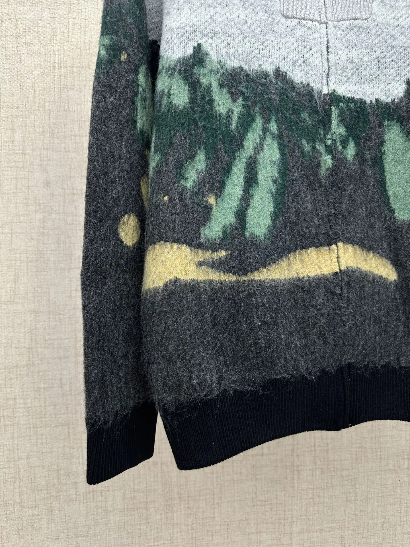 Monogram Highlands Jacquard Mohair-Blend Half-Zip Sweater D42522640 — view 5