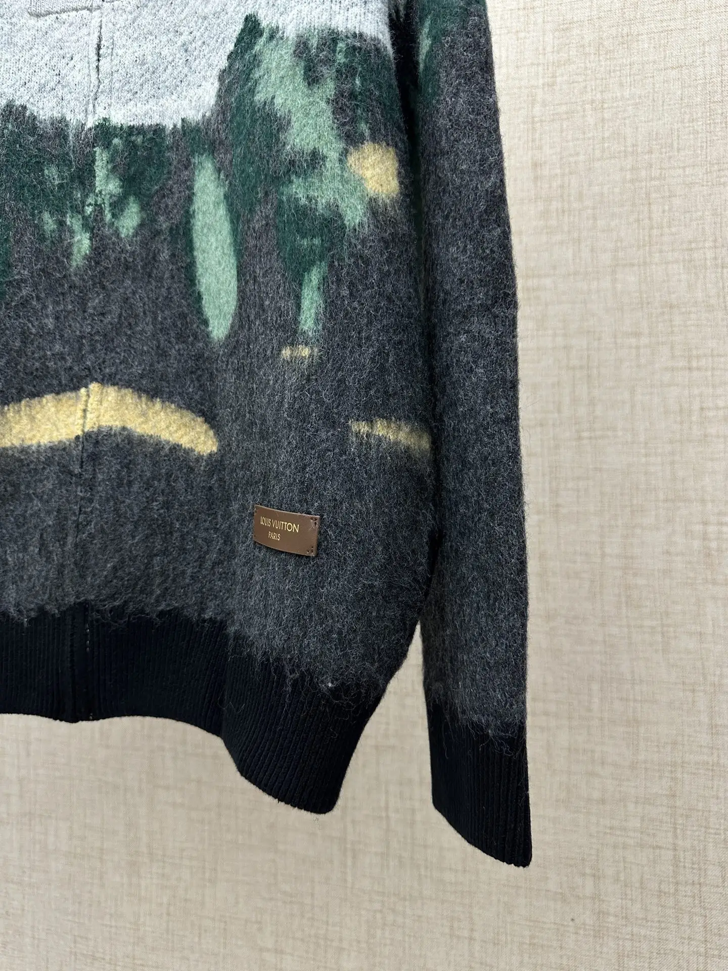 Monogram Highlands Jacquard Mohair-Blend Half-Zip Sweater D42522640 — view 6