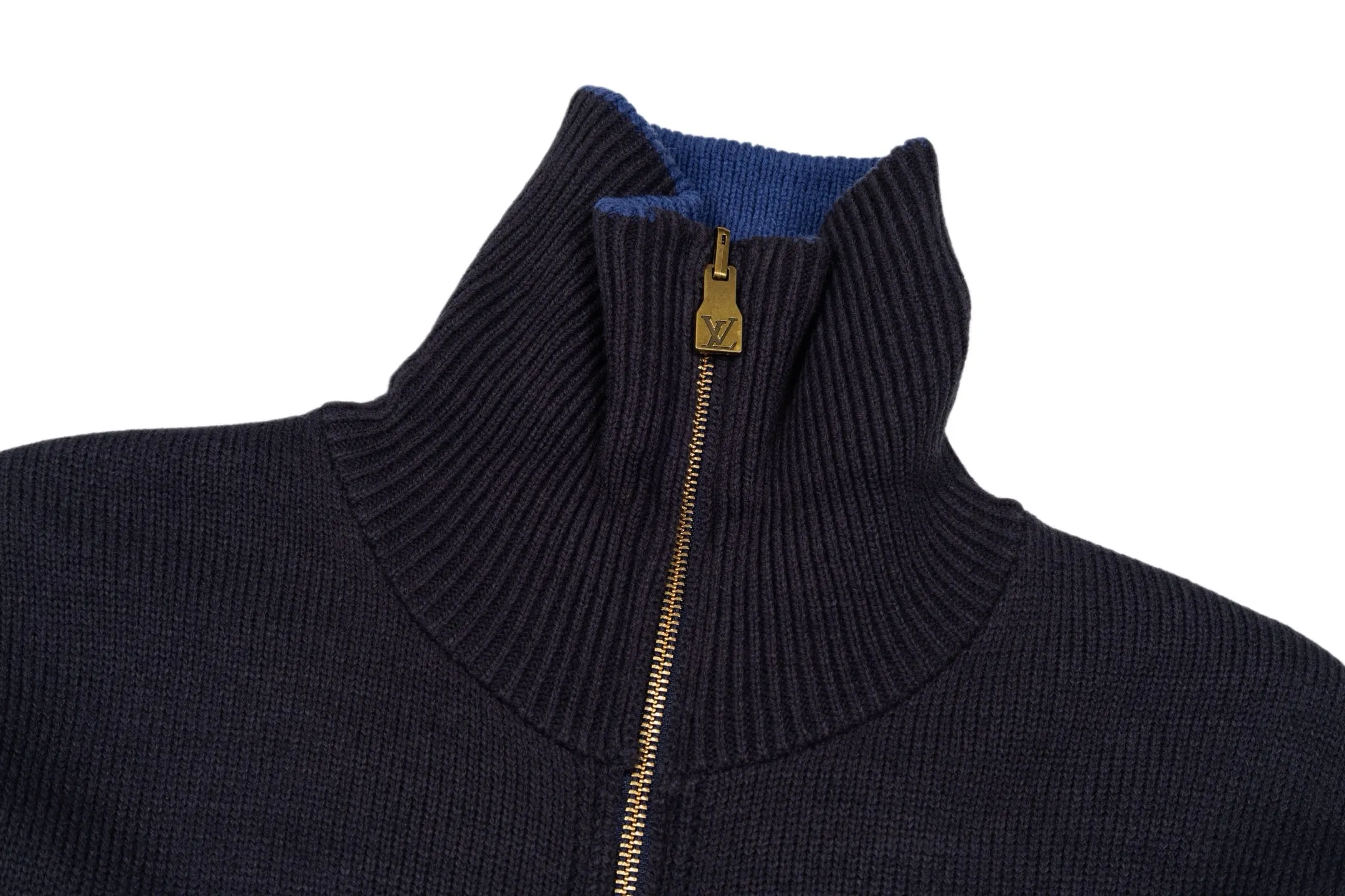 Reversible Monogram Jacquard Wool Zip-Up Cardigan D43022493 — view 3