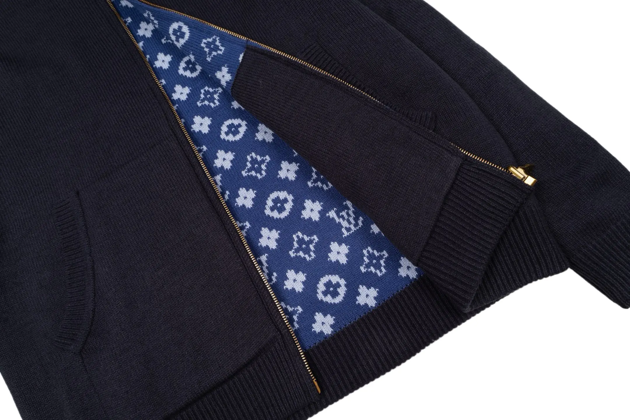 Reversible Monogram Jacquard Wool Zip-Up Cardigan D43022493 — view 7