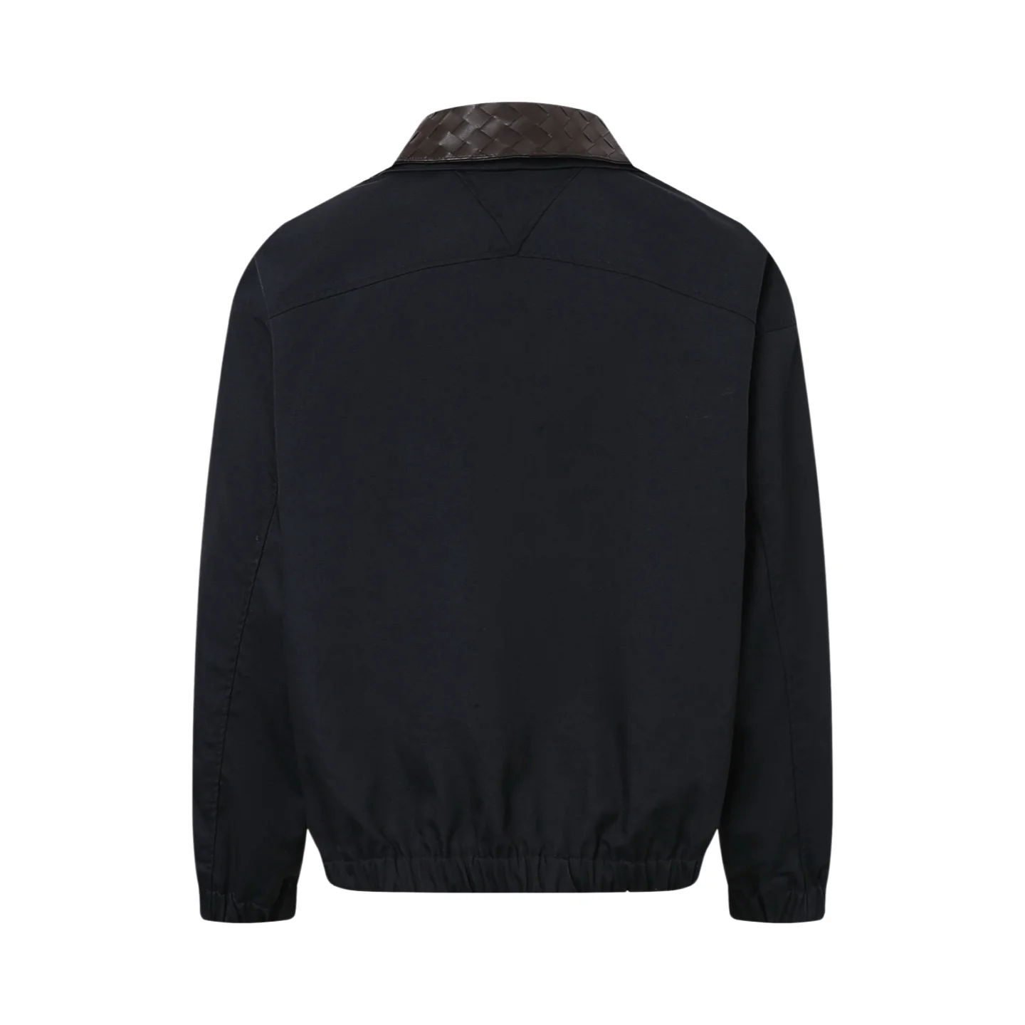 Intrecciato Leather Collar Zip-Up Jacket D43022403 — view 2