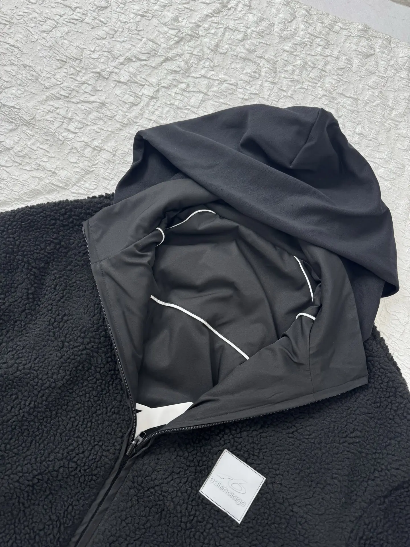 Reversible Reflective Fleece Hooded Jacket D43020490 — view 8