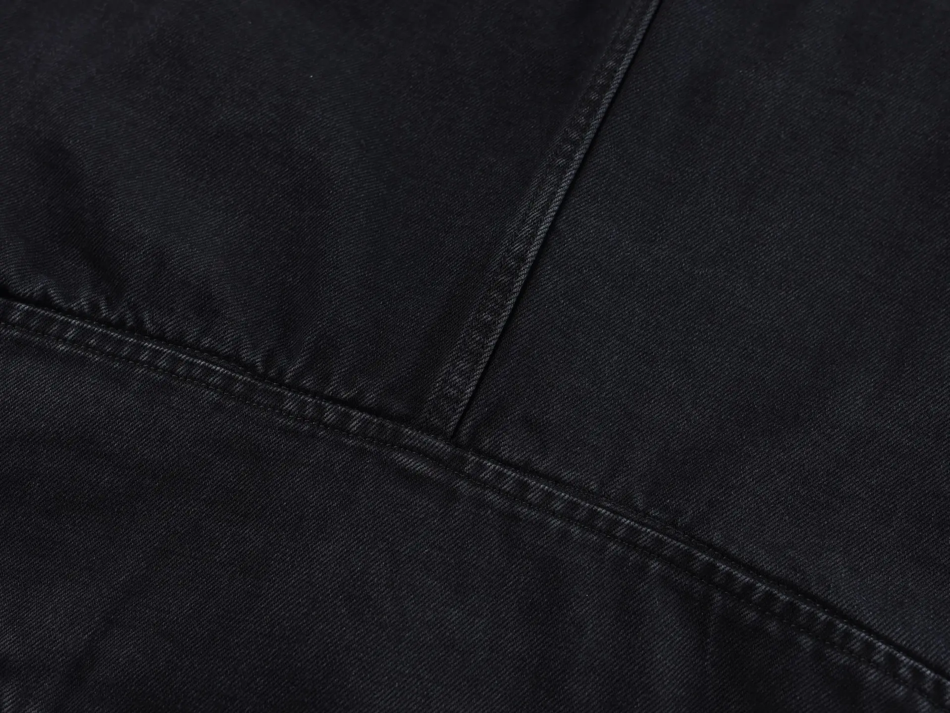Web-Stripe Washed Denim Biker Jacket D43022443 — view 10