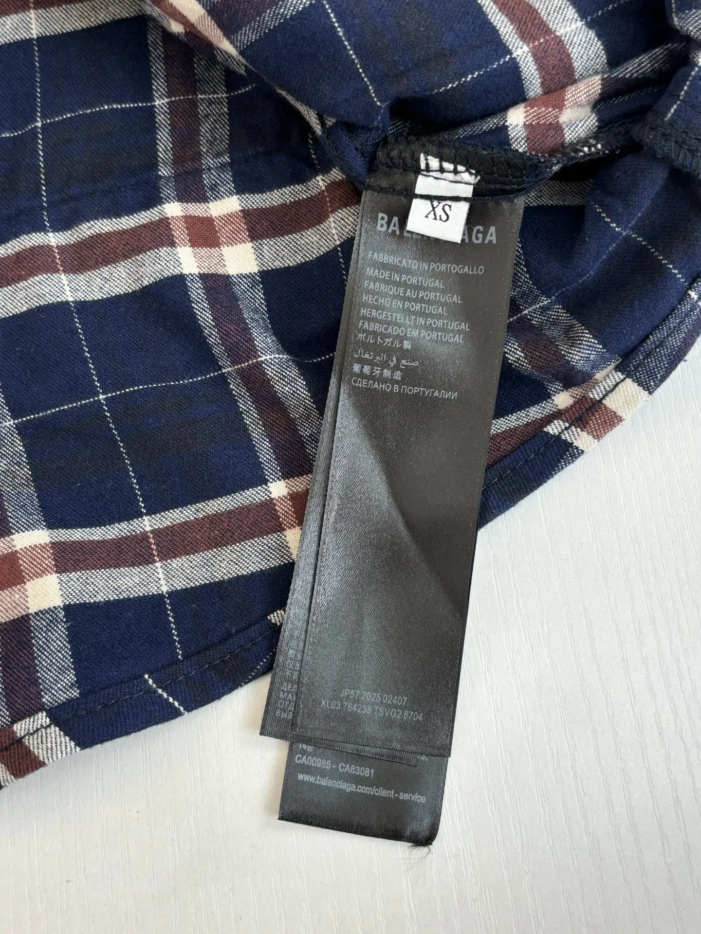 Layered Plaid-Panel Denim Jacket D44022011 — view 13