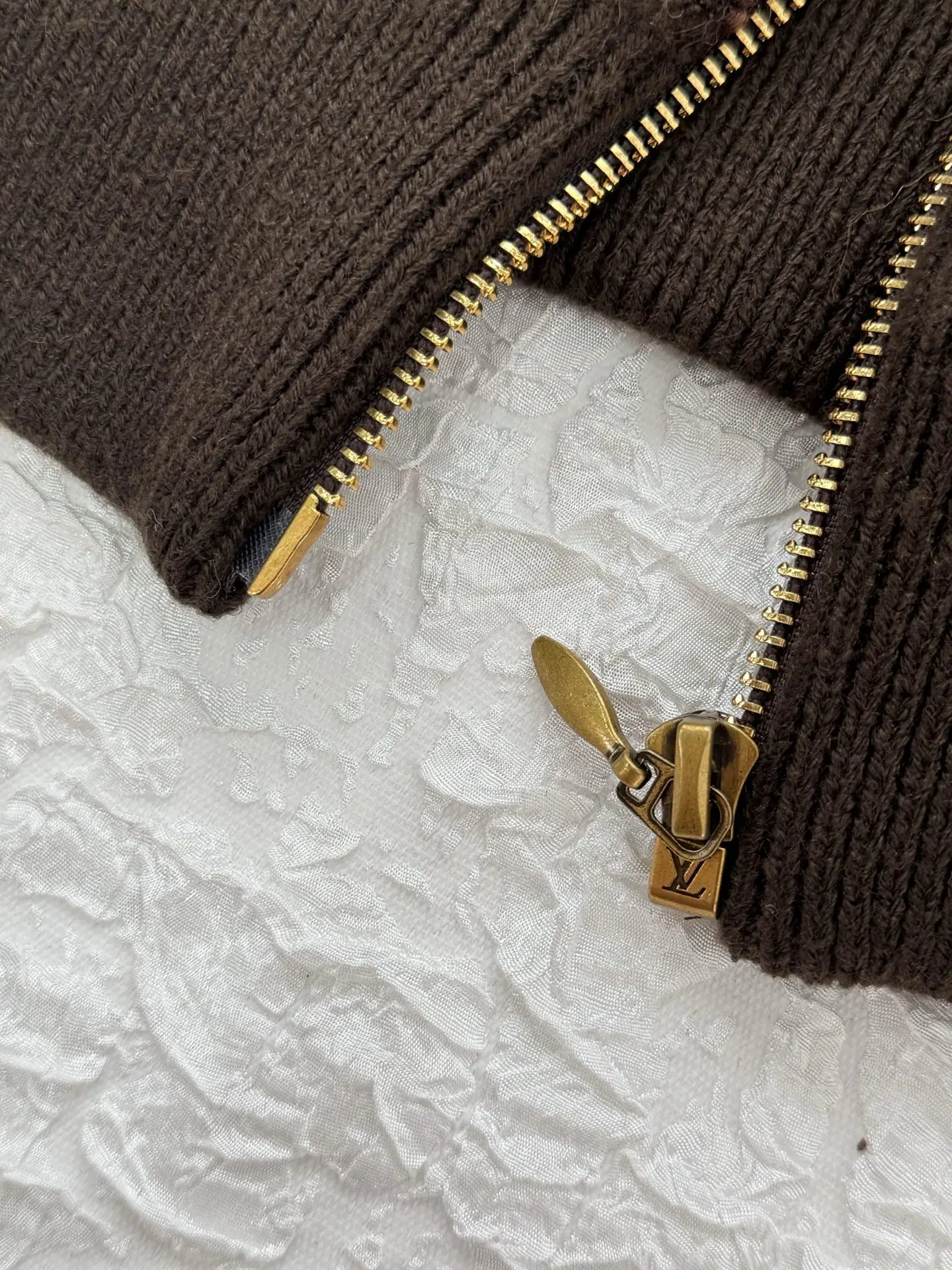 Striped Bouclé Knit Zip-Up Hoodie D44520496 — view 9