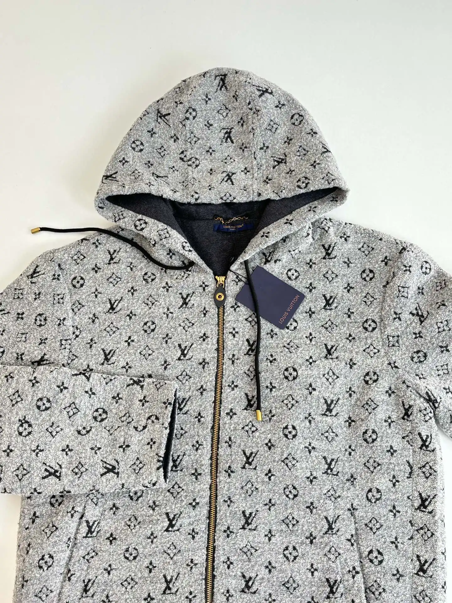 Monogram Jacquard Hooded Zip-Up Jacket D44521962 — view 3