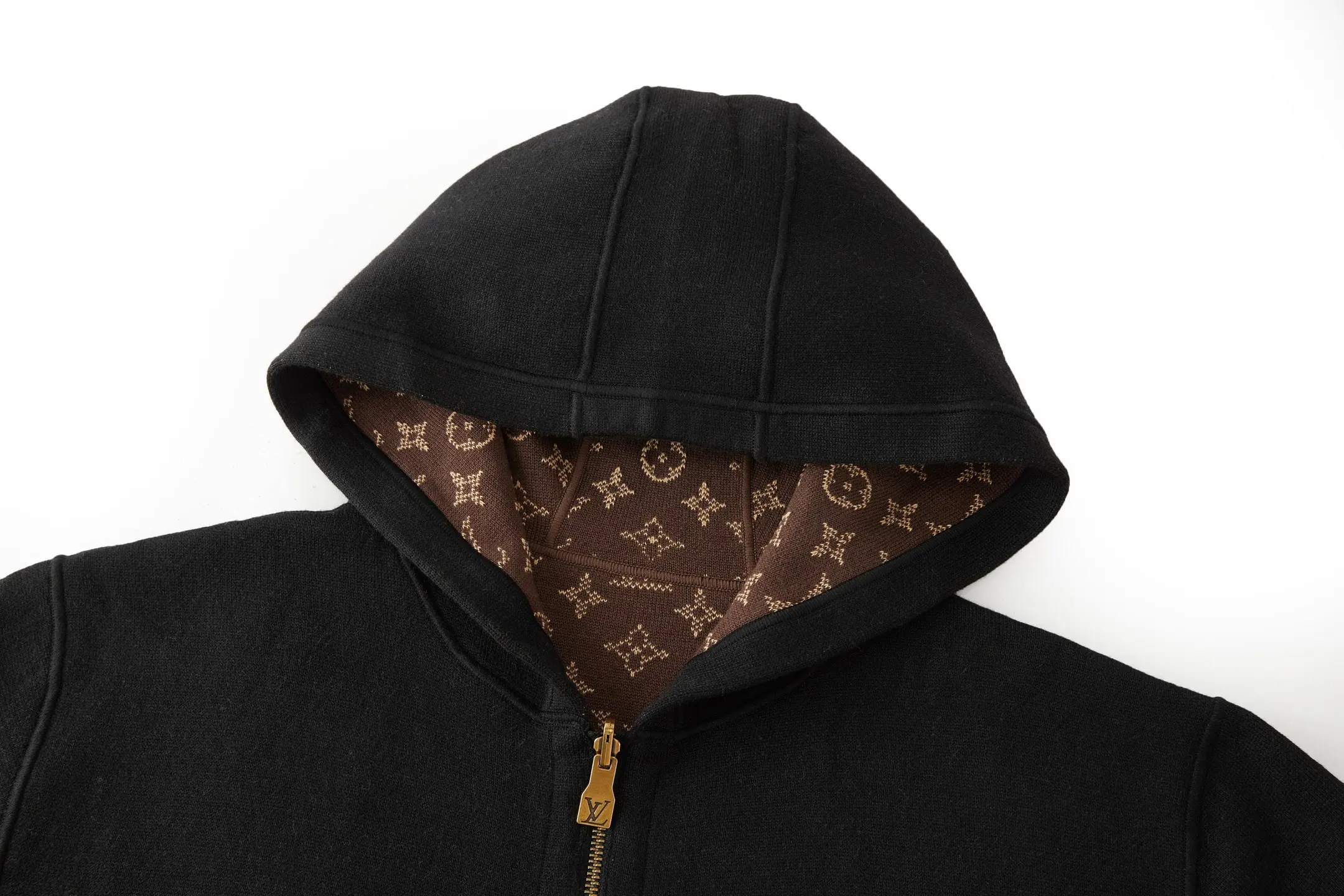 Reversible Monogram Jacquard Knit Zip-Up Hoodie D45020524 — view 3
