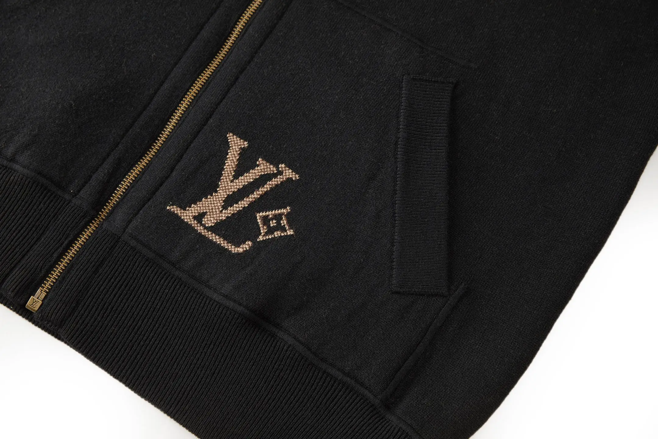 Reversible Monogram Jacquard Knit Zip-Up Hoodie D45020524 — view 5
