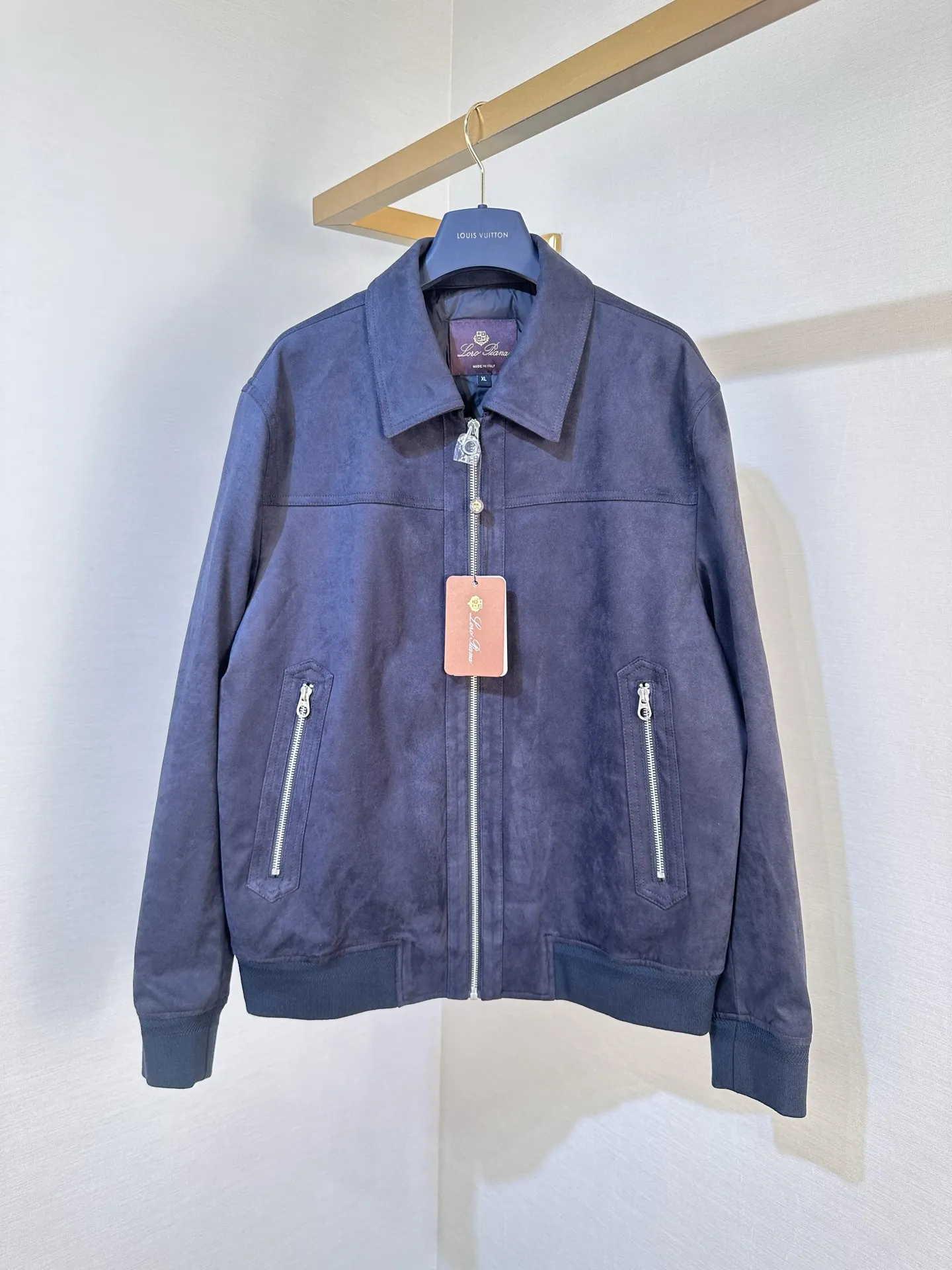 Suede Down-Filled Bomber Jacket D47020509