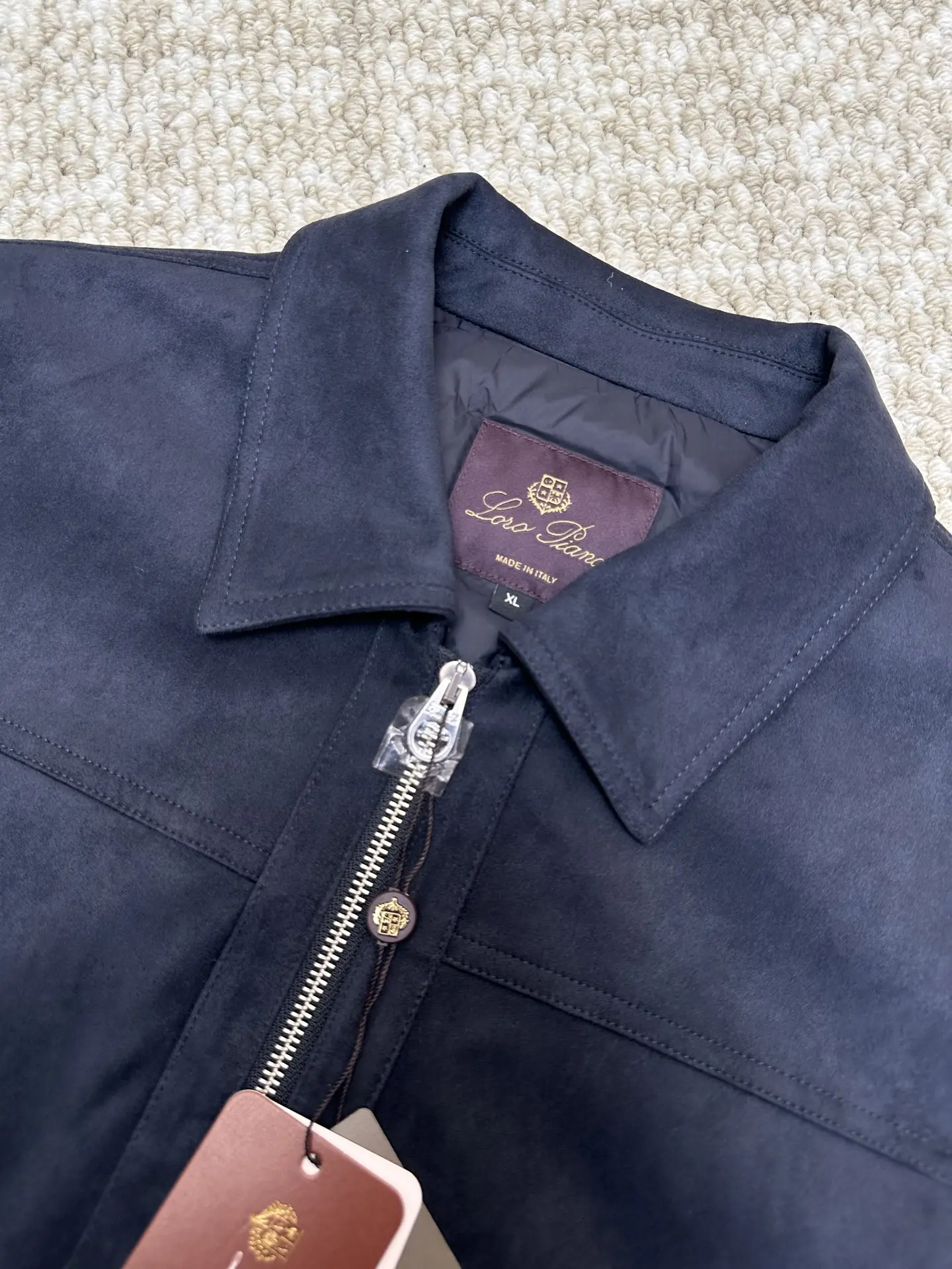 Suede Down-Filled Bomber Jacket D47020509 — view 3