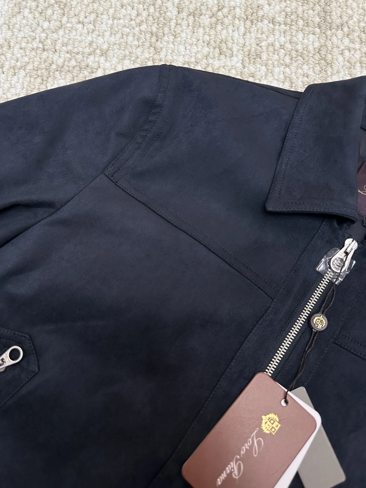 Suede Down-Filled Bomber Jacket D47020509 — view 4