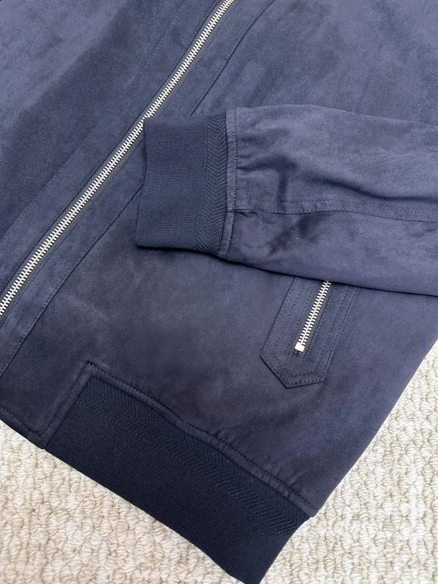 Suede Down-Filled Bomber Jacket D47020509 — view 7