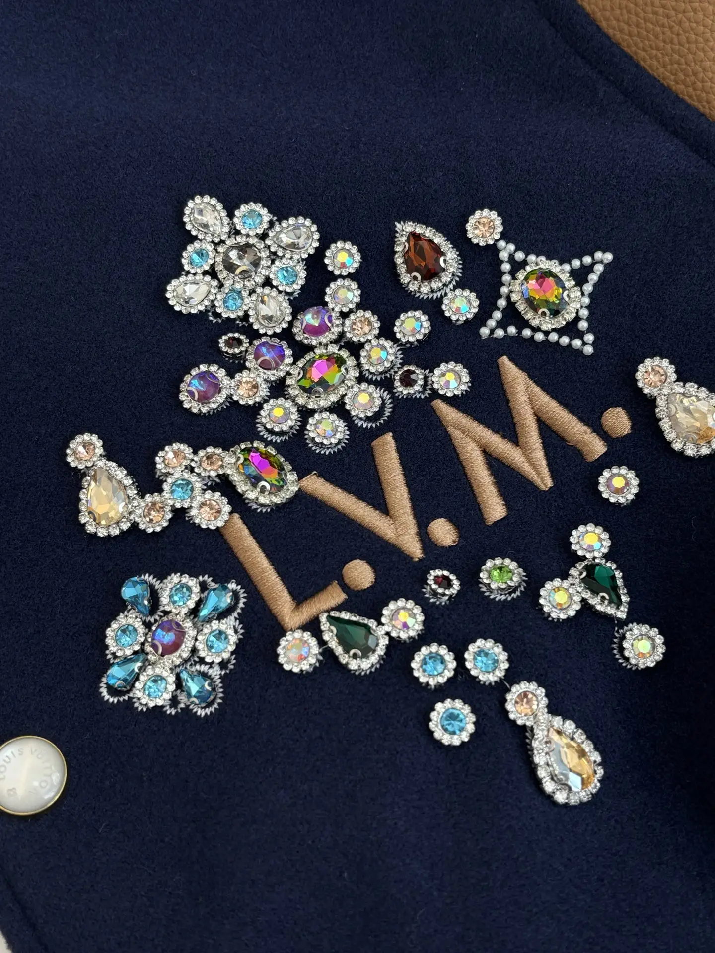 Beaded and Crystal-Embellished Wool Varsity Jacket D48022010 — view 6