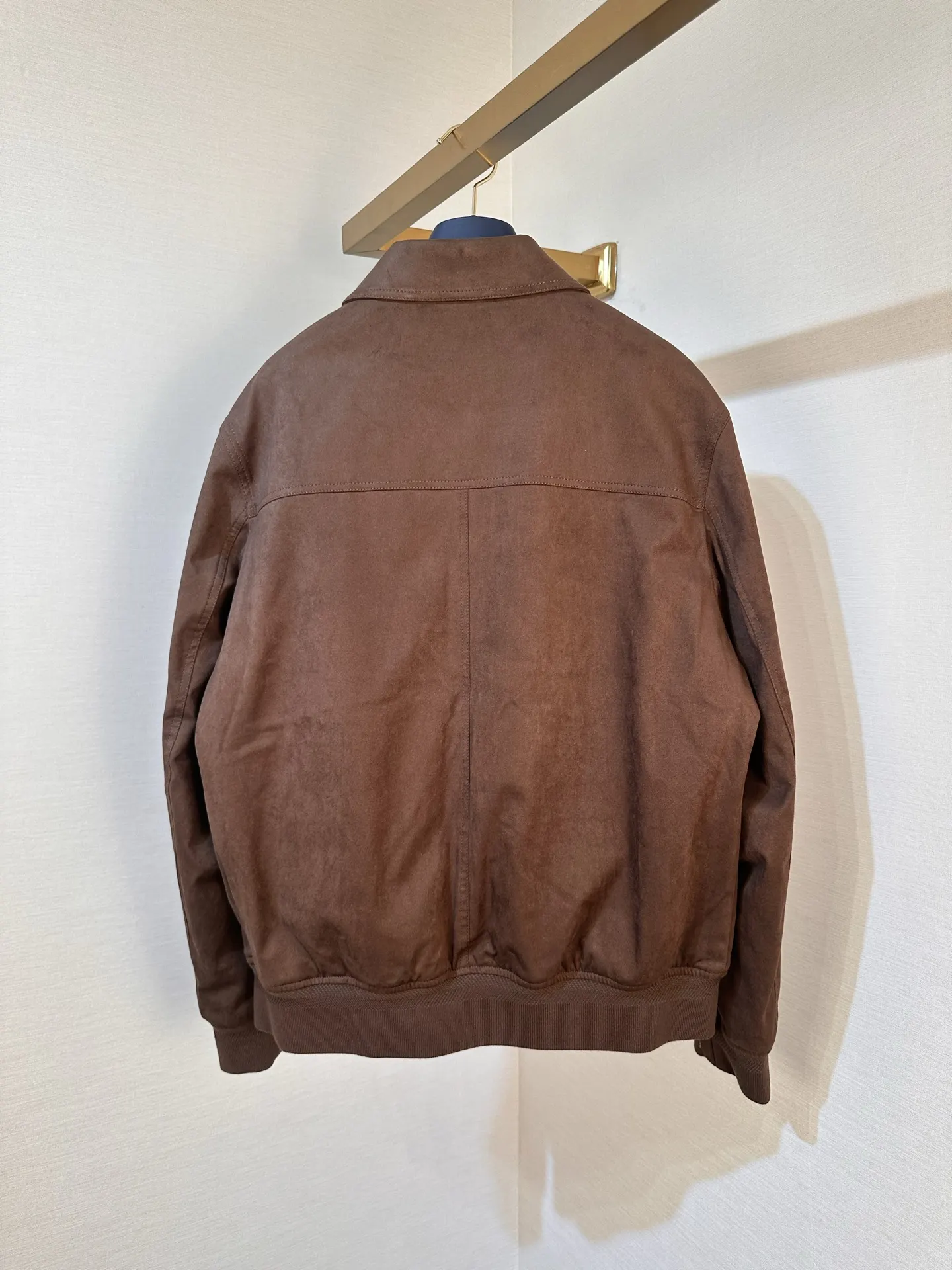 Suede-Effect Down-Filled Bomber Jacket D48020397 — view 2