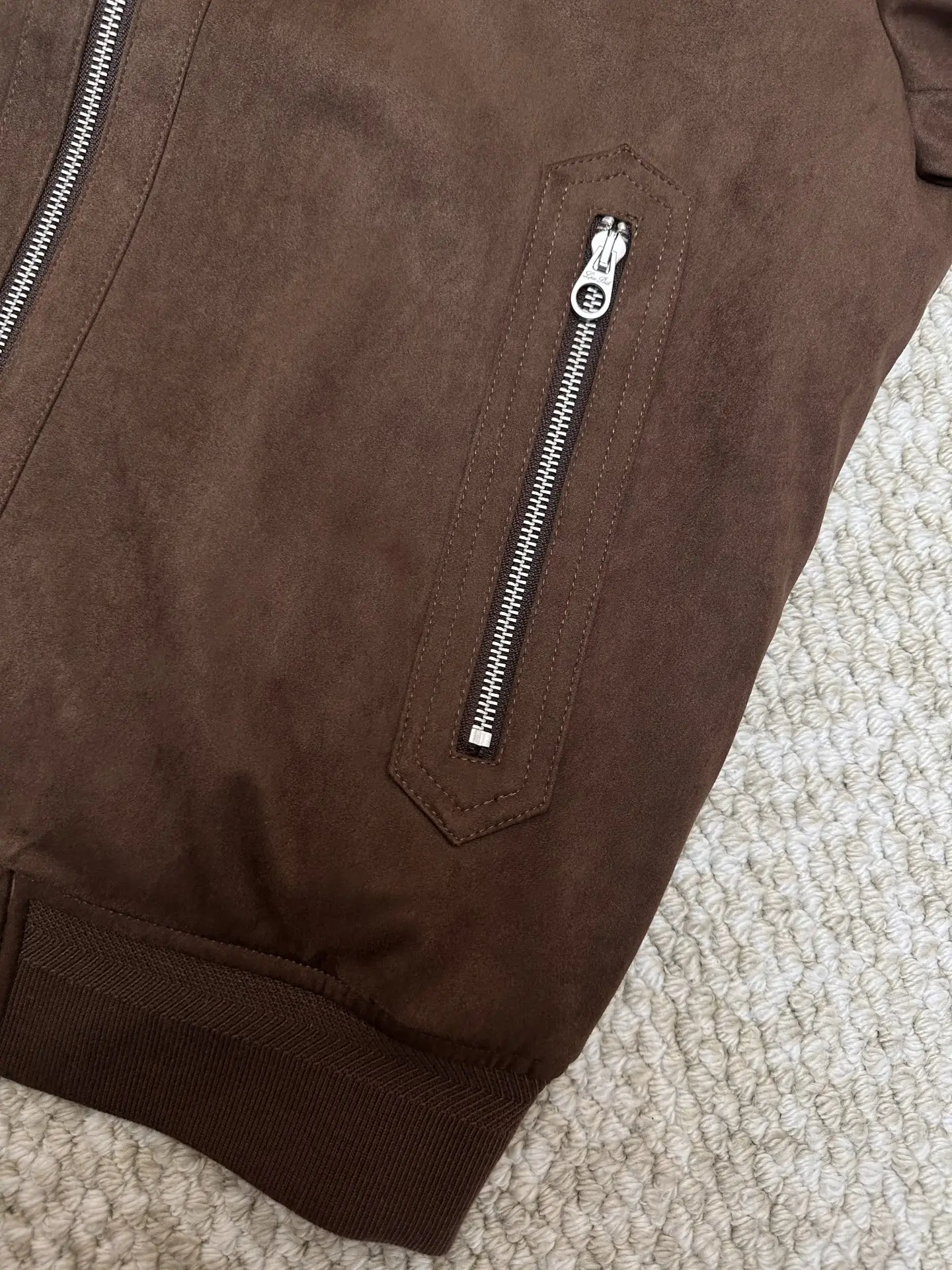 Suede-Effect Down-Filled Bomber Jacket D48020397 — view 6