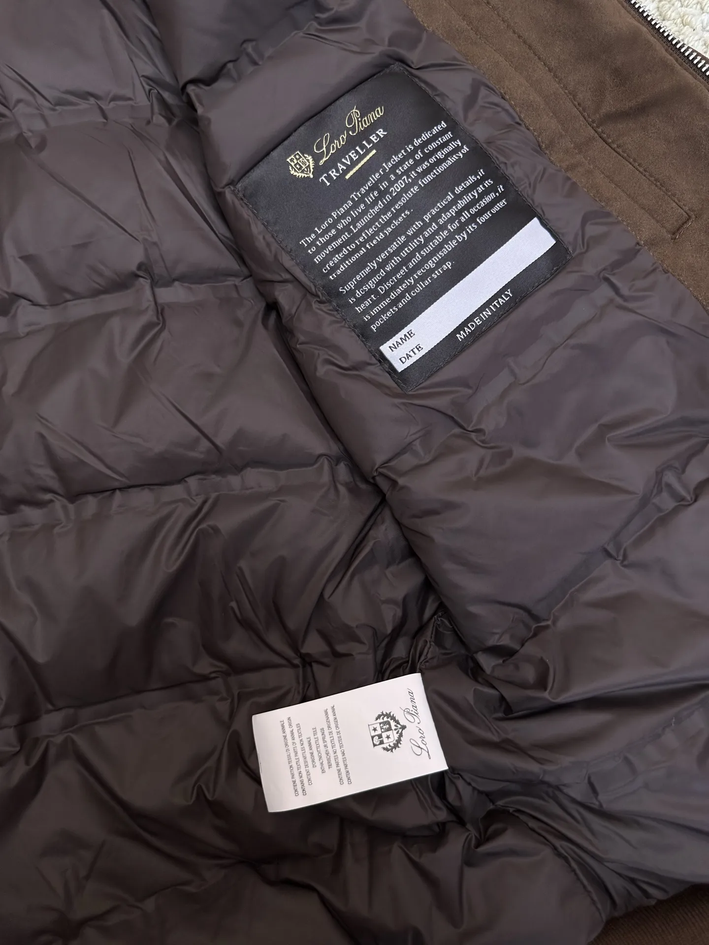 Suede-Effect Down-Filled Bomber Jacket D48020397 — view 8