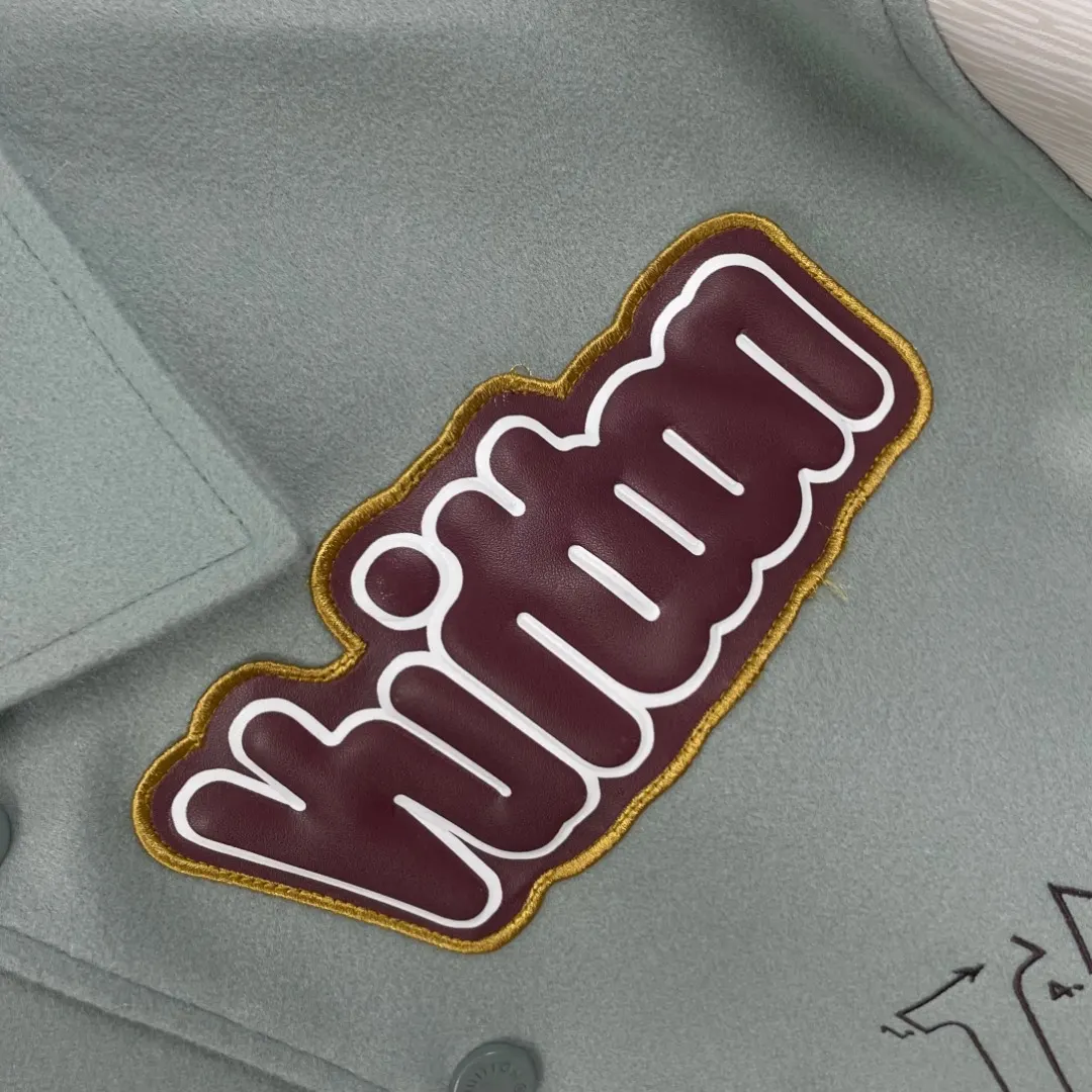 Embroidered Patchwork Wool-Blend Varsity Jacket D51024759 — view 6