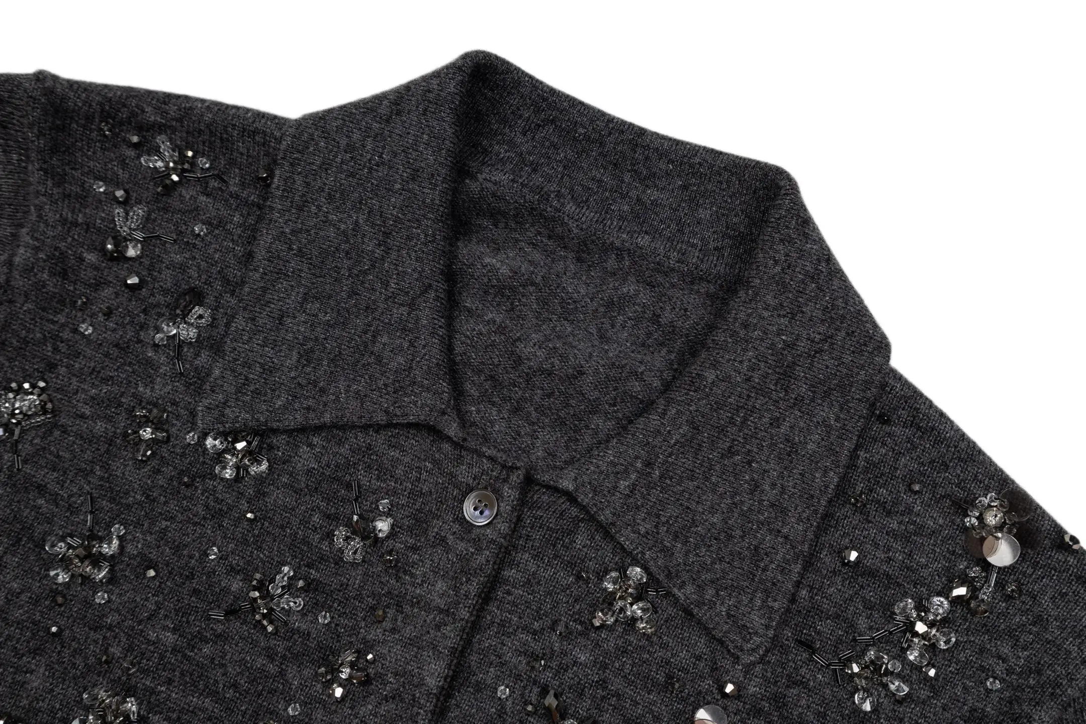 Embellished Cashmere Knit Cardigan D59022337 — view 3