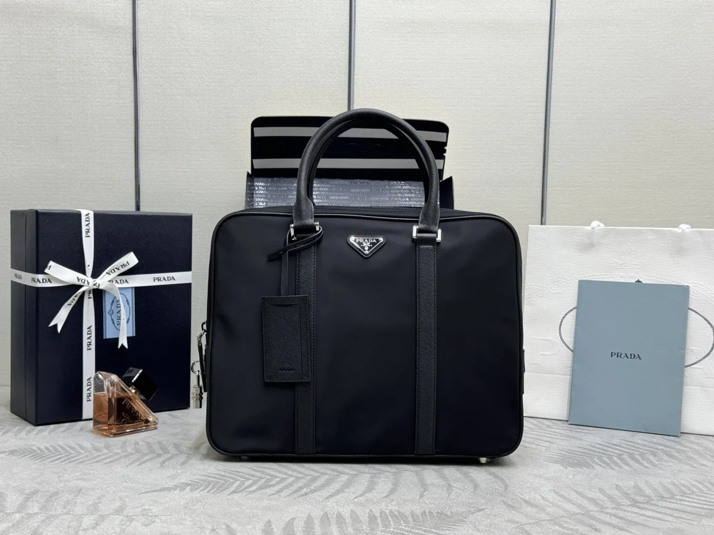 Saffiano Leather & Nylon Briefcase D68018572