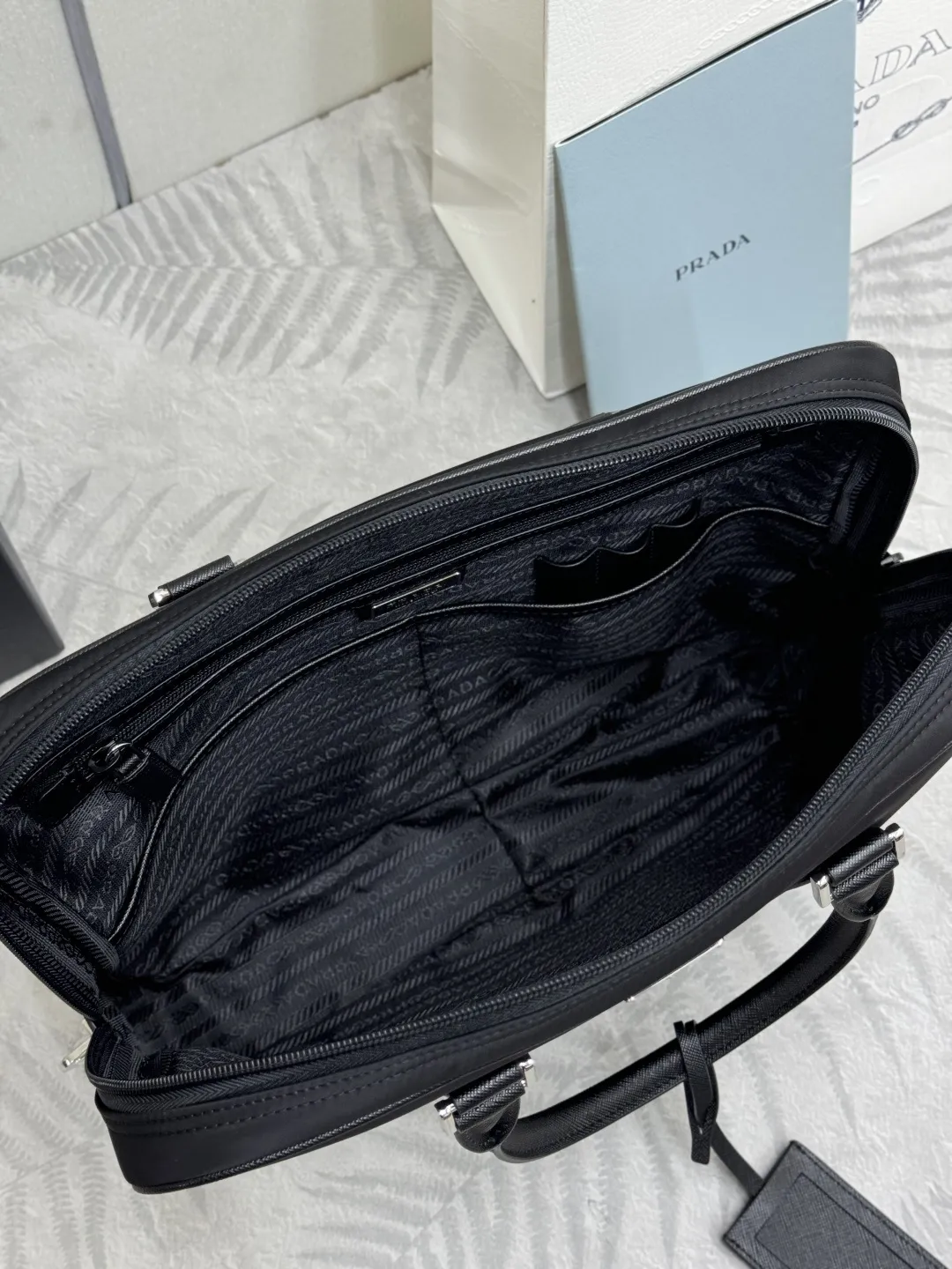 Saffiano Leather & Nylon Briefcase D68018572 — view 8