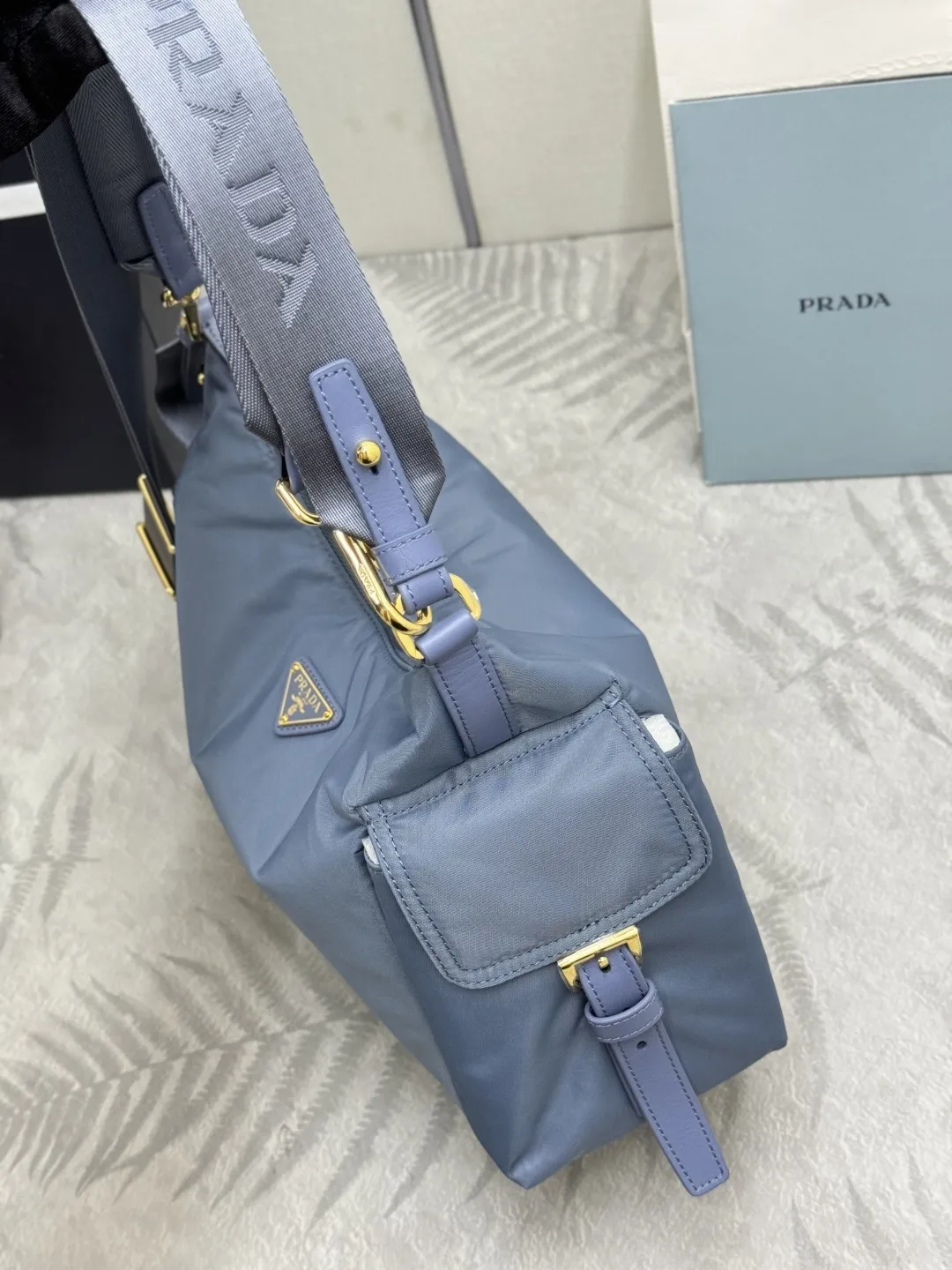 Re-Nylon and Leather Shoulder Bag D76018577 — view 5