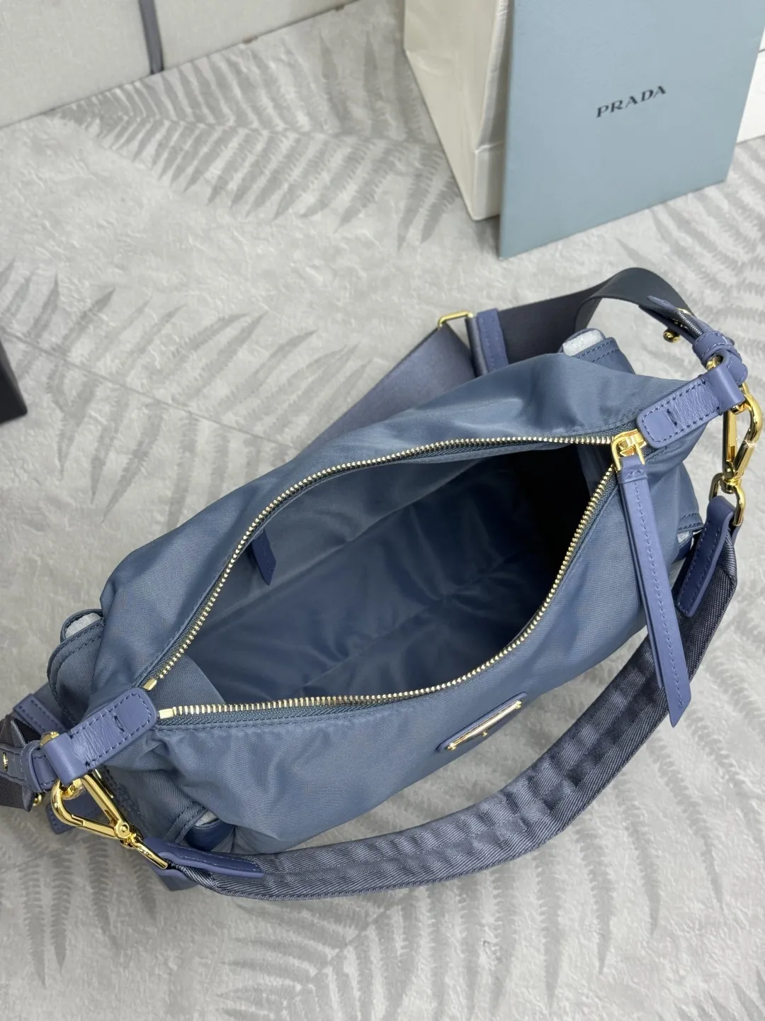 Re-Nylon and Leather Shoulder Bag D76018577 — view 7