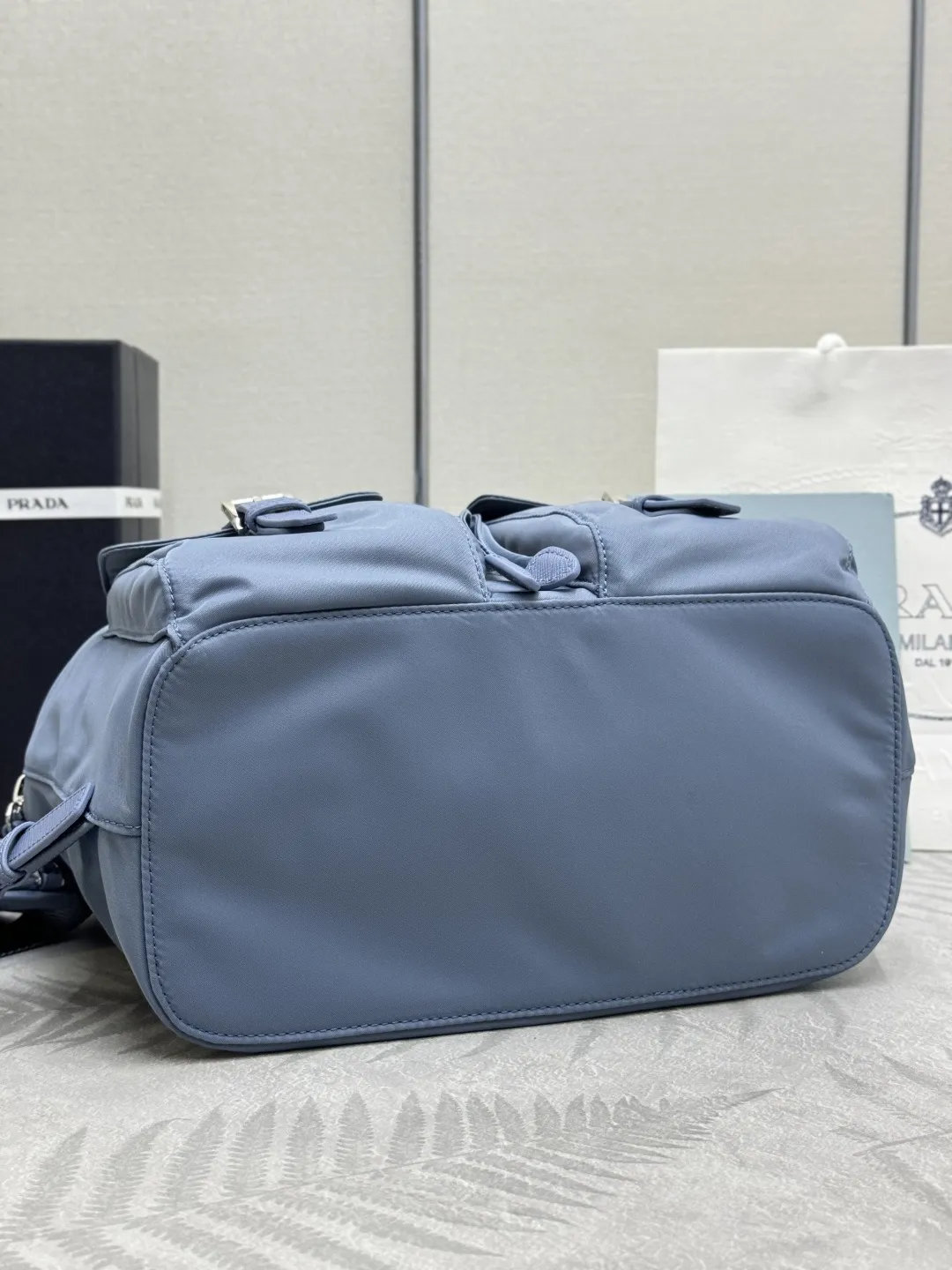 Nylon & Saffiano Leather Backpack D76018574 — view 6