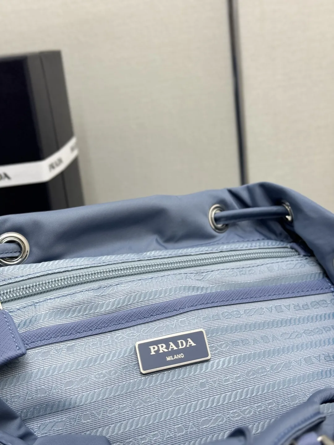 Nylon & Saffiano Leather Backpack D76018574 — view 9