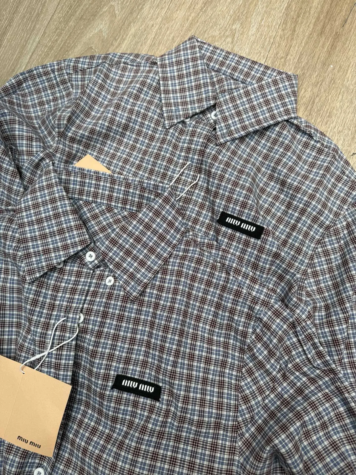 Logo-Patch Plaid Cotton Shirt D8516093 — view 4