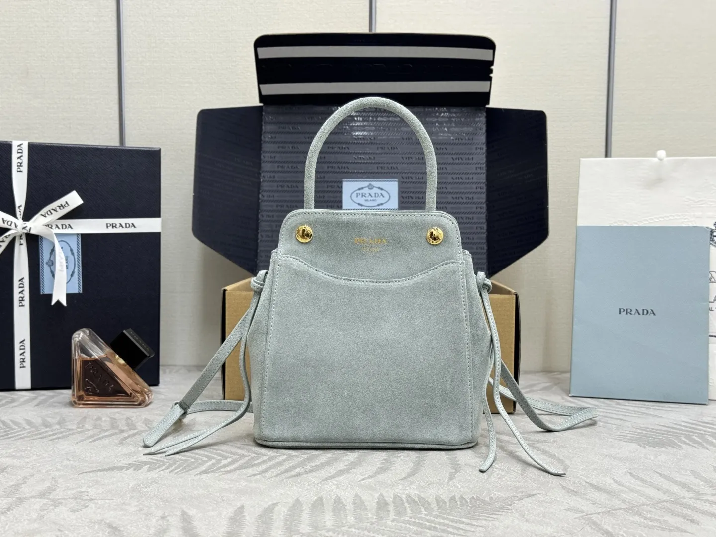 Suede Top-Handle Crossbody Bag D85018571 — view 19