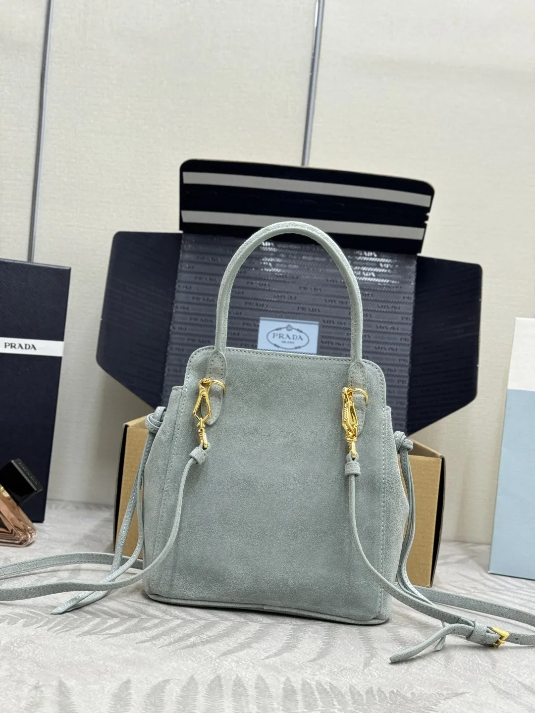 Suede Top-Handle Crossbody Bag D85018571 — view 21