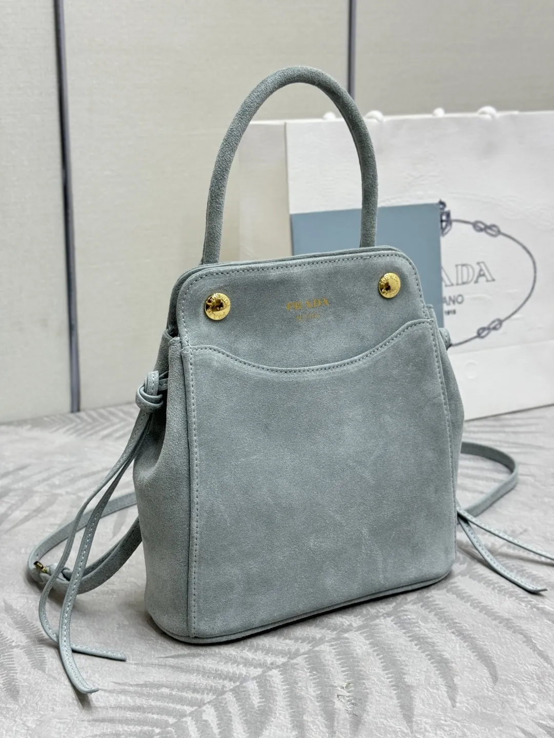 Suede Top-Handle Crossbody Bag D85018571 — view 20